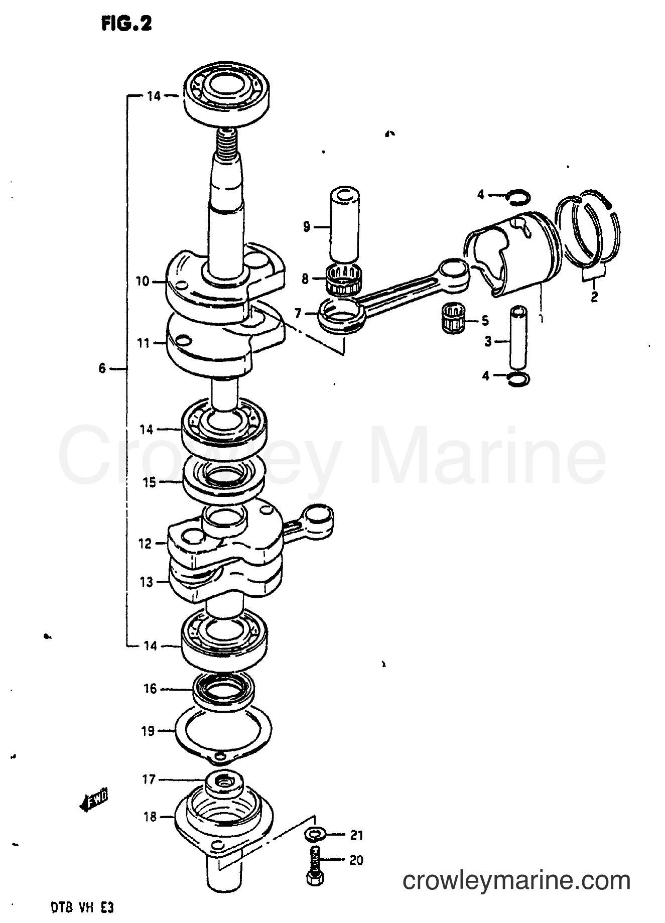 Suzuki Marine DT8 - CRANKSHAFT