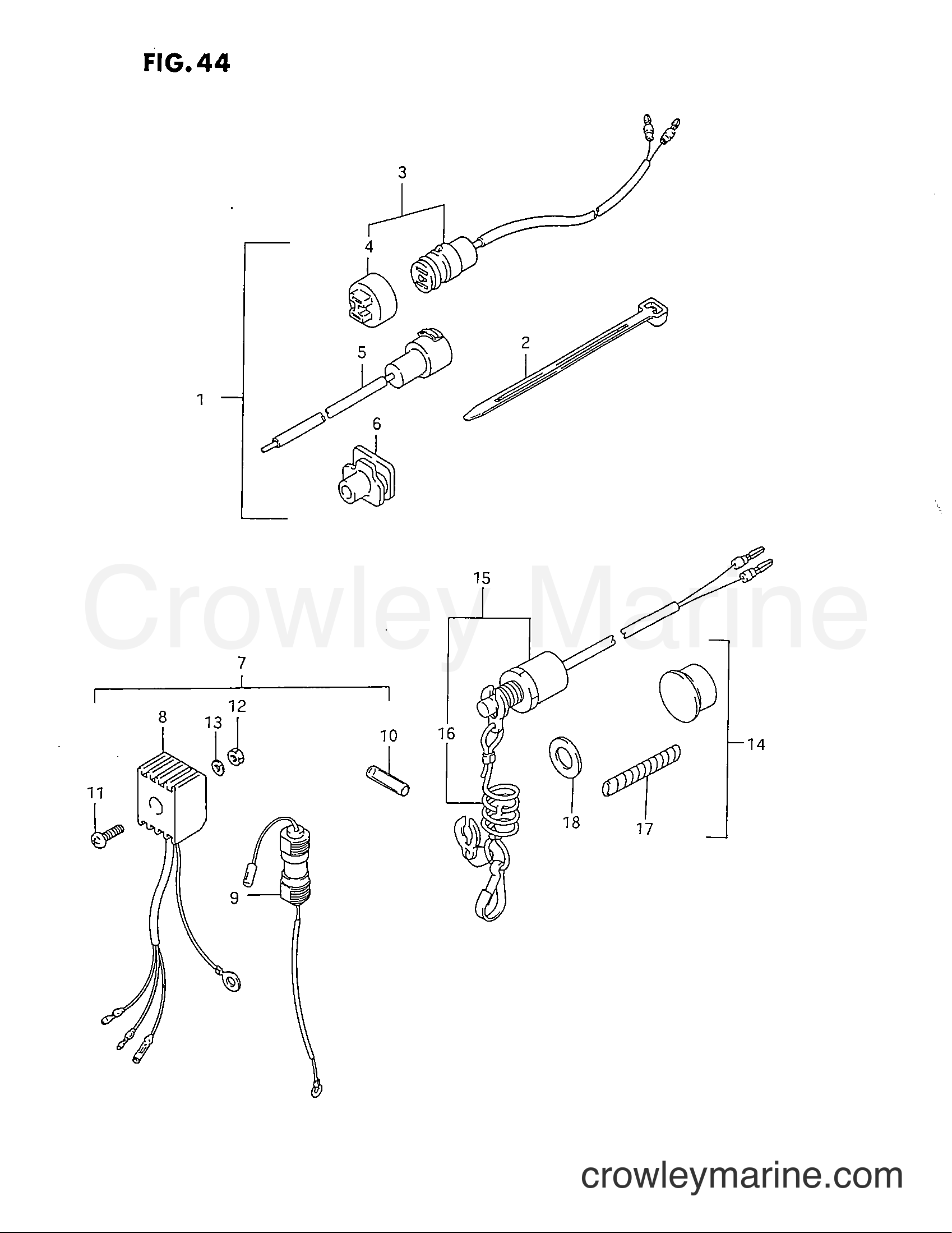 Suzuki Marine DT40C - ELECTRICAL (MANUAL STARTER)