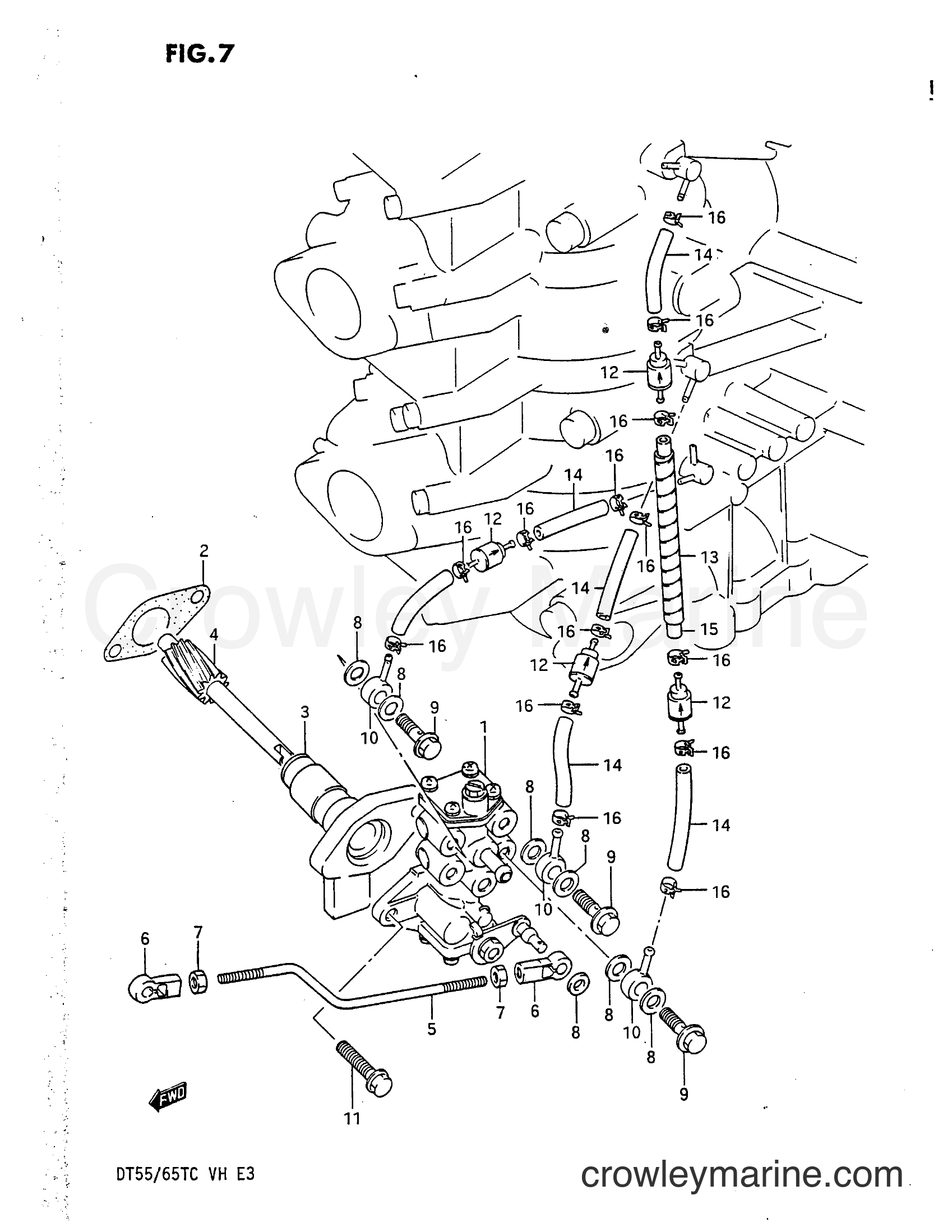 Suzuki Marine DT65 - OIL PUMP (MODEL VF)