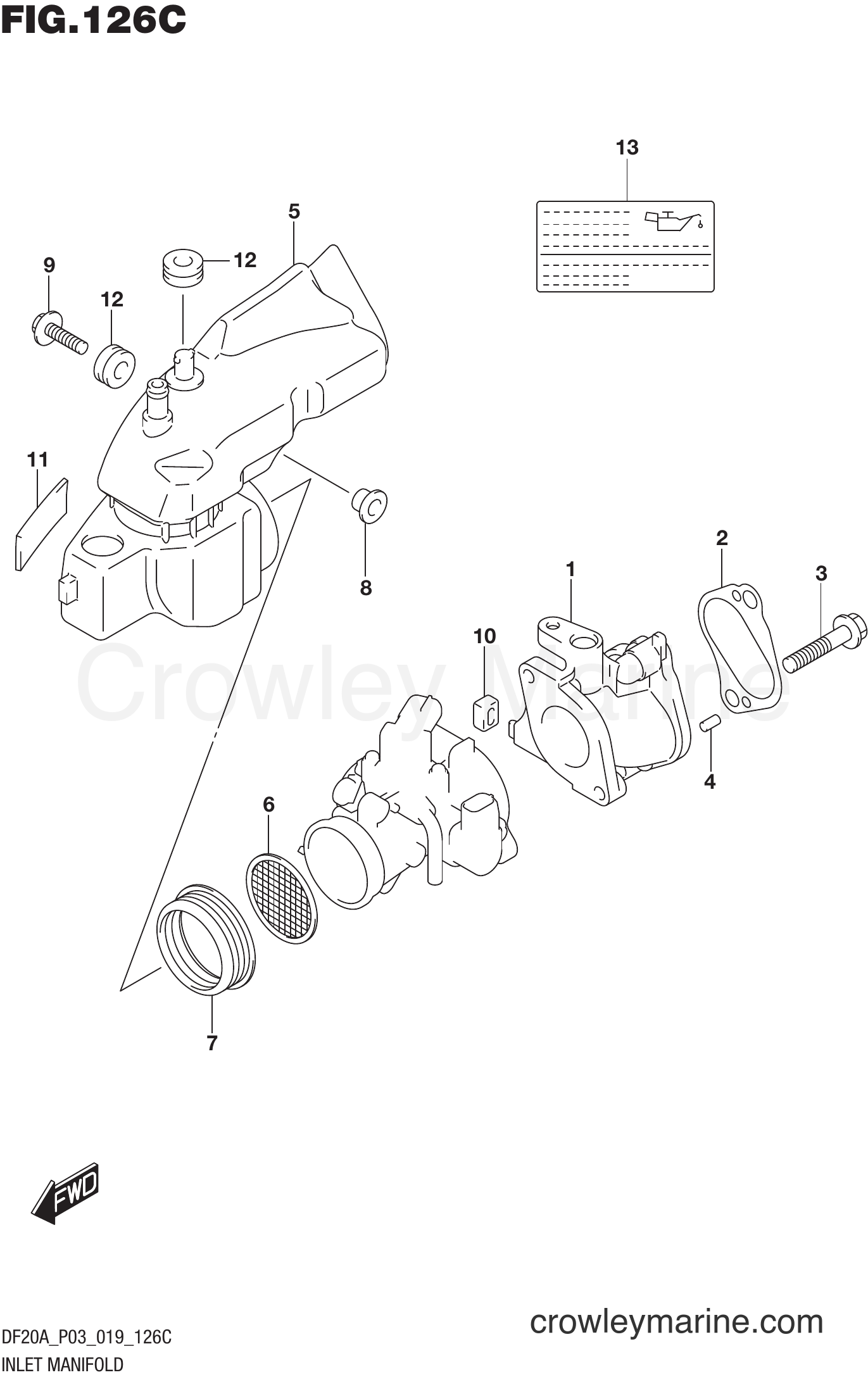 Suzuki Marine DF15A 910001~ - INLET MANIFOLD (DF20A)(DF20AT)(DF20ATH)