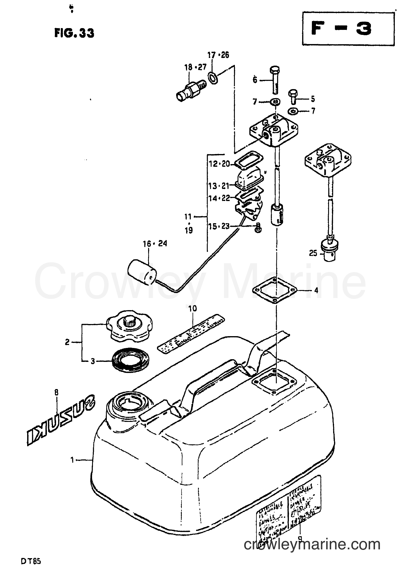 Suzuki Marine DT85 - FUEL TANK