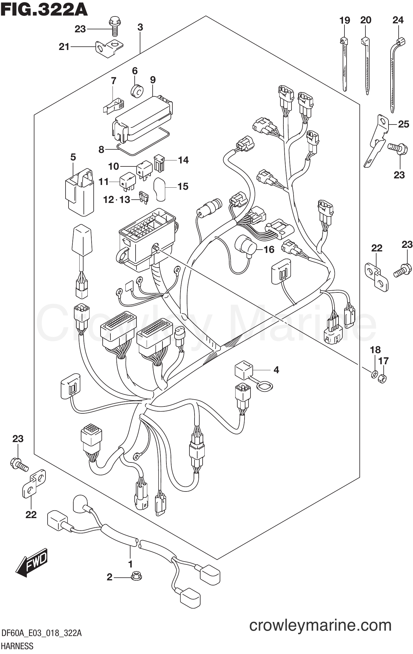 Suzuki Marine DF40A 810001~ - HARNESS (DF40A)(DF50A)