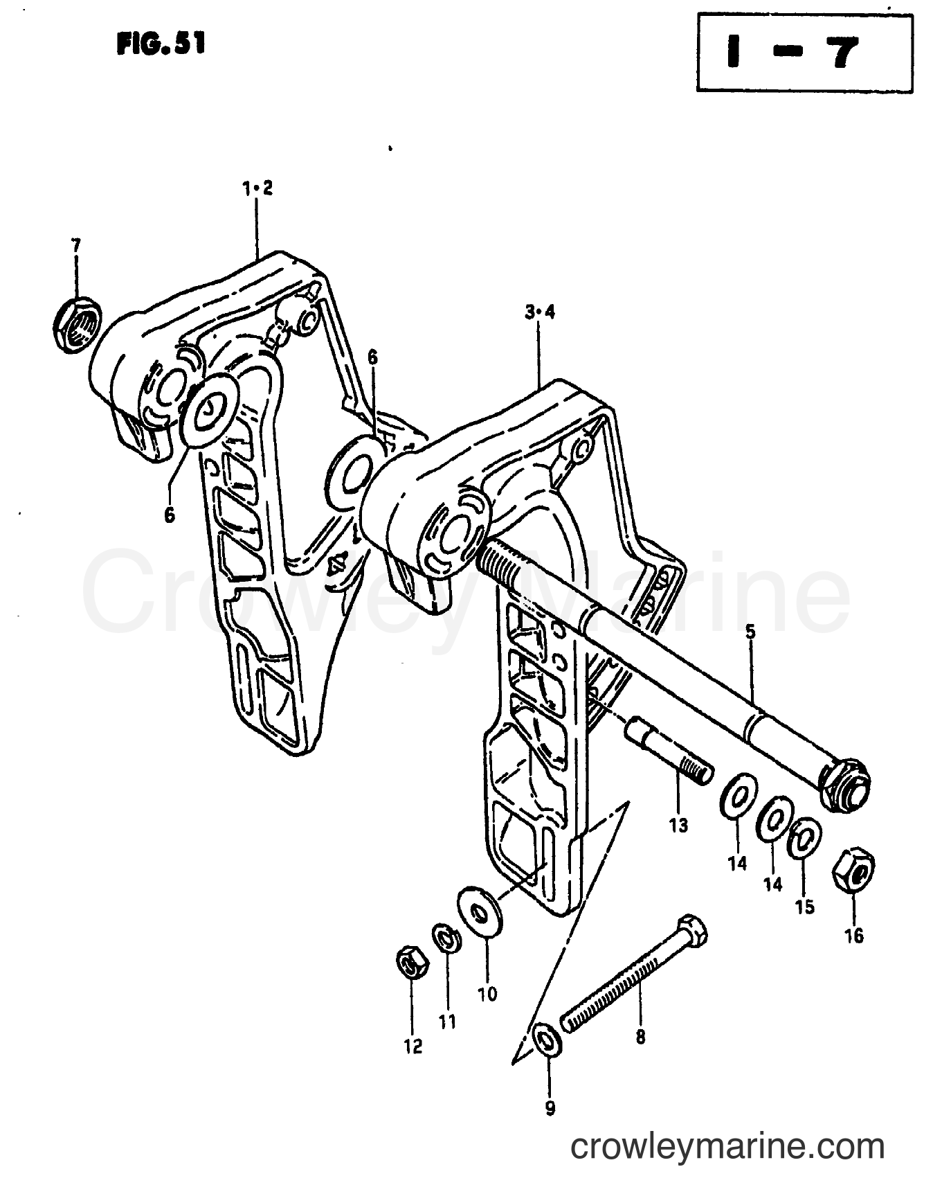 Suzuki Marine DT85 - CLAMP BRACKET
