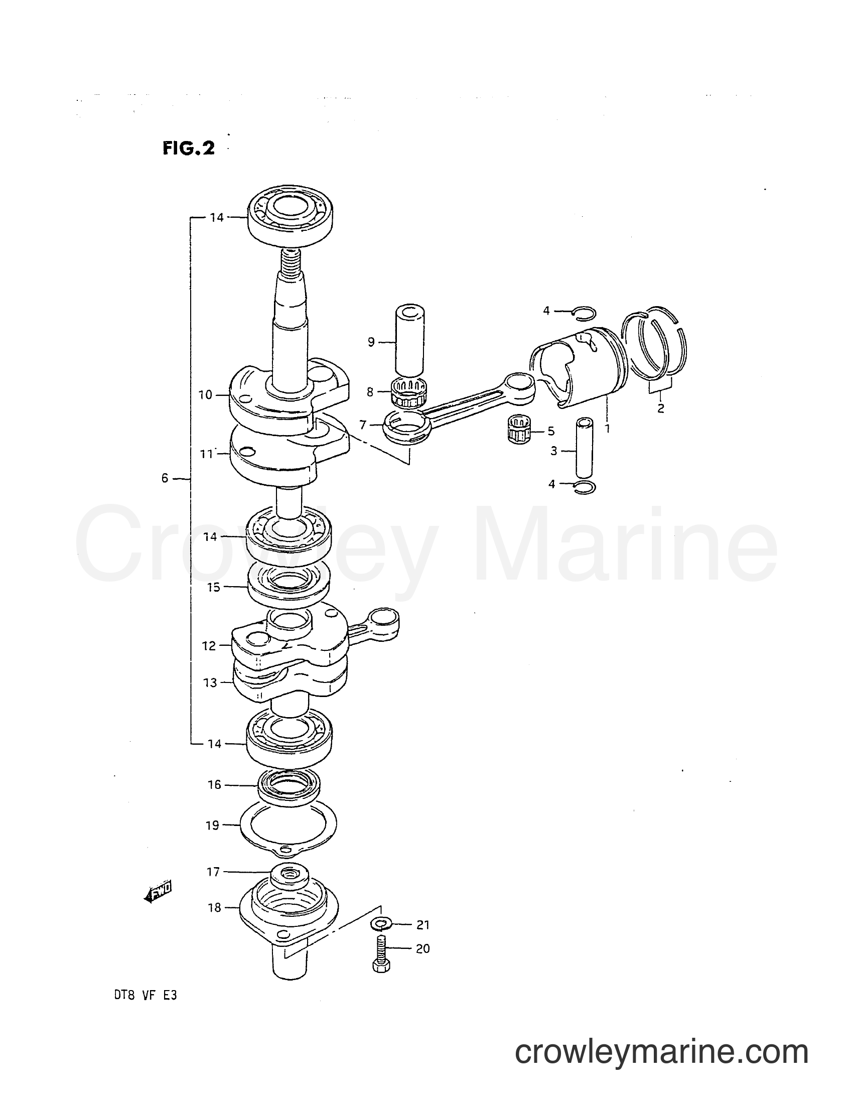 Suzuki Marine DT8 - CRANKSHAFT