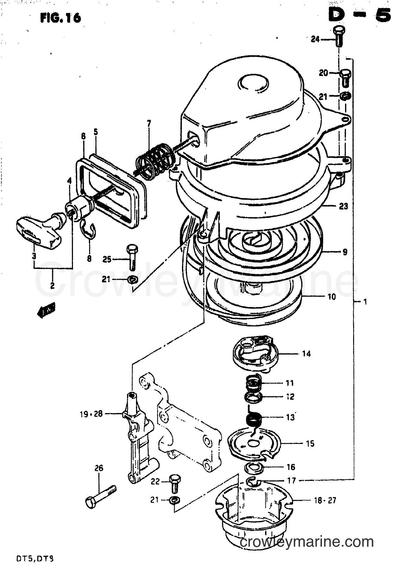 Suzuki Marine DT5W - STARTER, MODEL VZ (E13, E40)