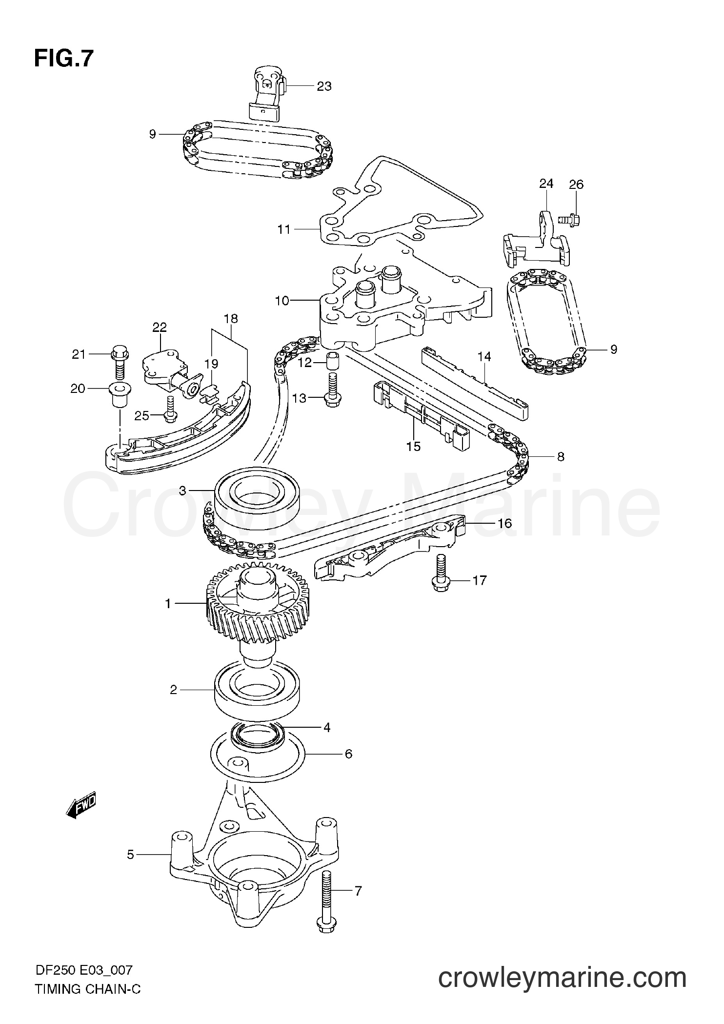 Suzuki Marine DF225 - TIMING CHAIN
