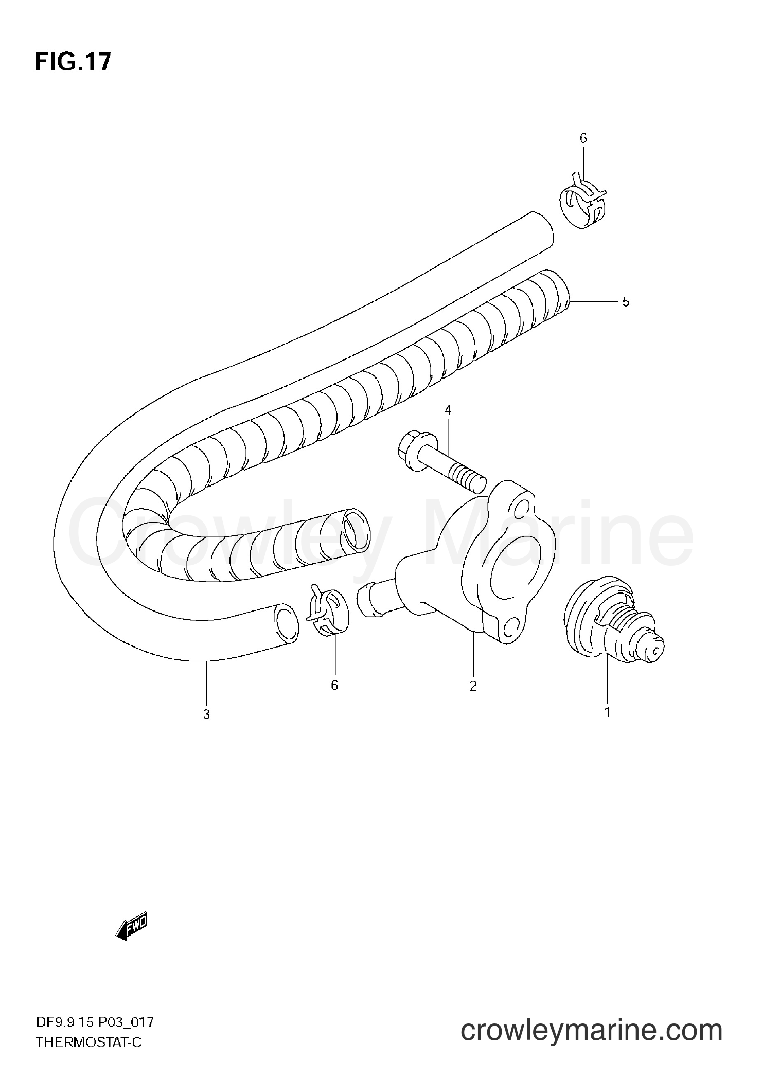 Suzuki Marine DF15 - THERMOSTAT