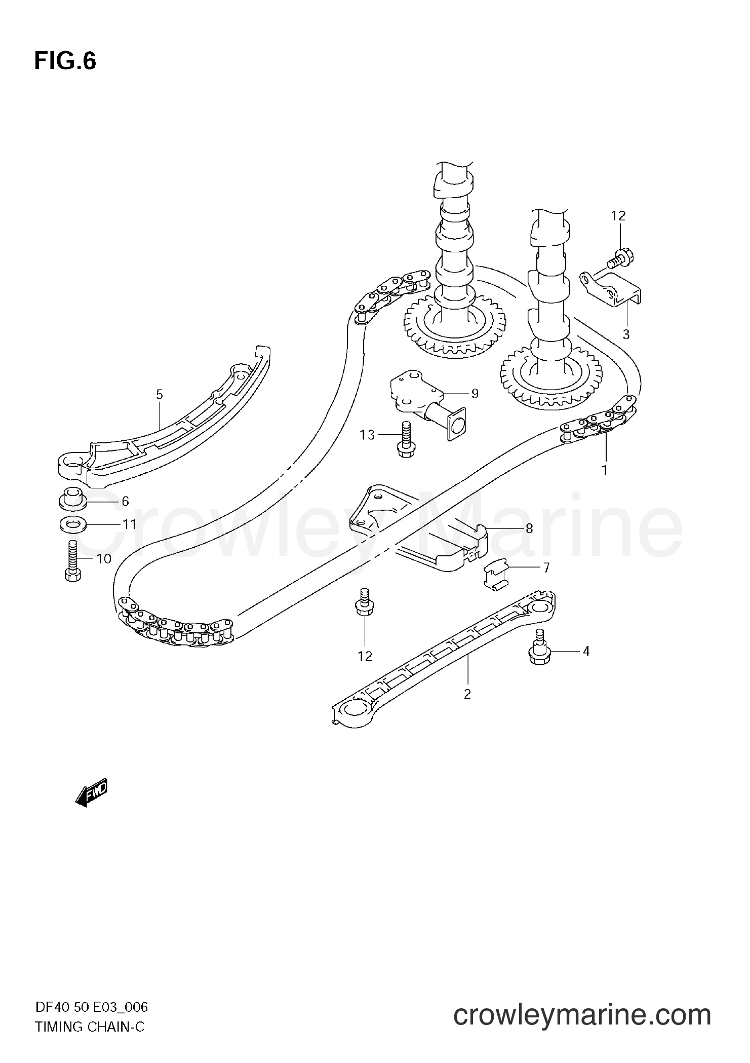 Suzuki Marine DF50 - TIMING CHAIN