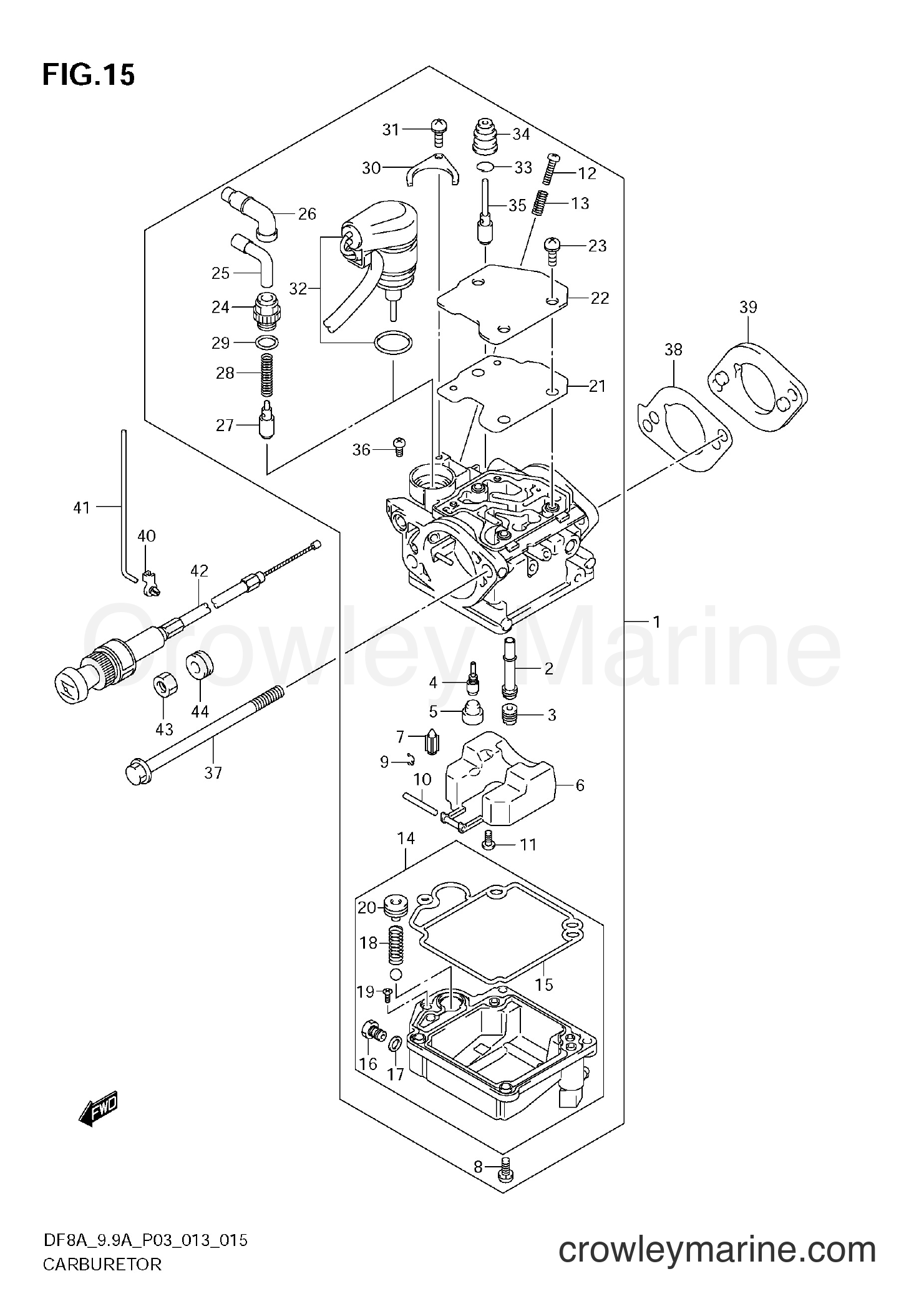 Suzuki Marine DF9.9A 310001~ - CARBURETOR (DF9,9A E03)