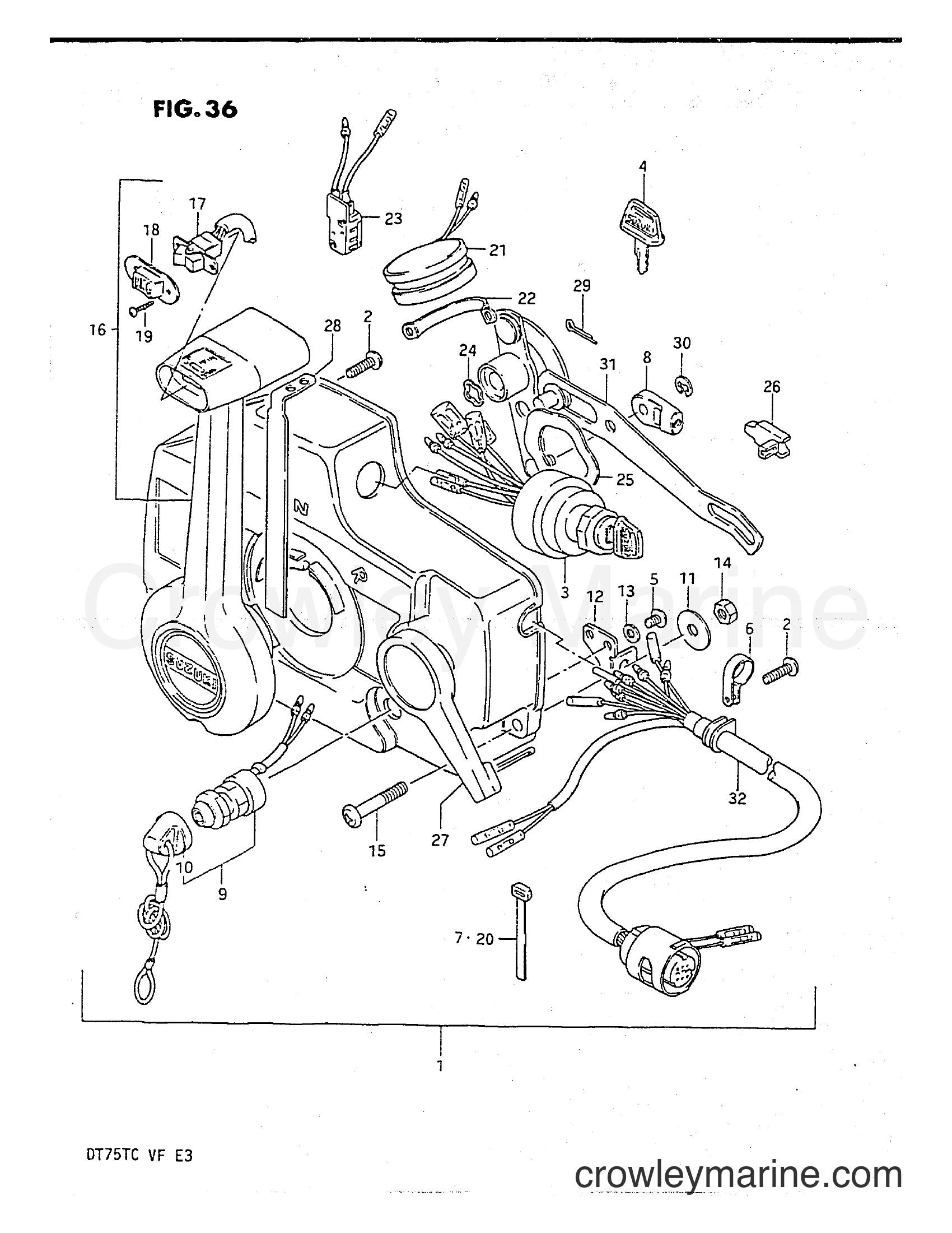 Suzuki Marine DT75 - REMOTE CONTROL BOX
