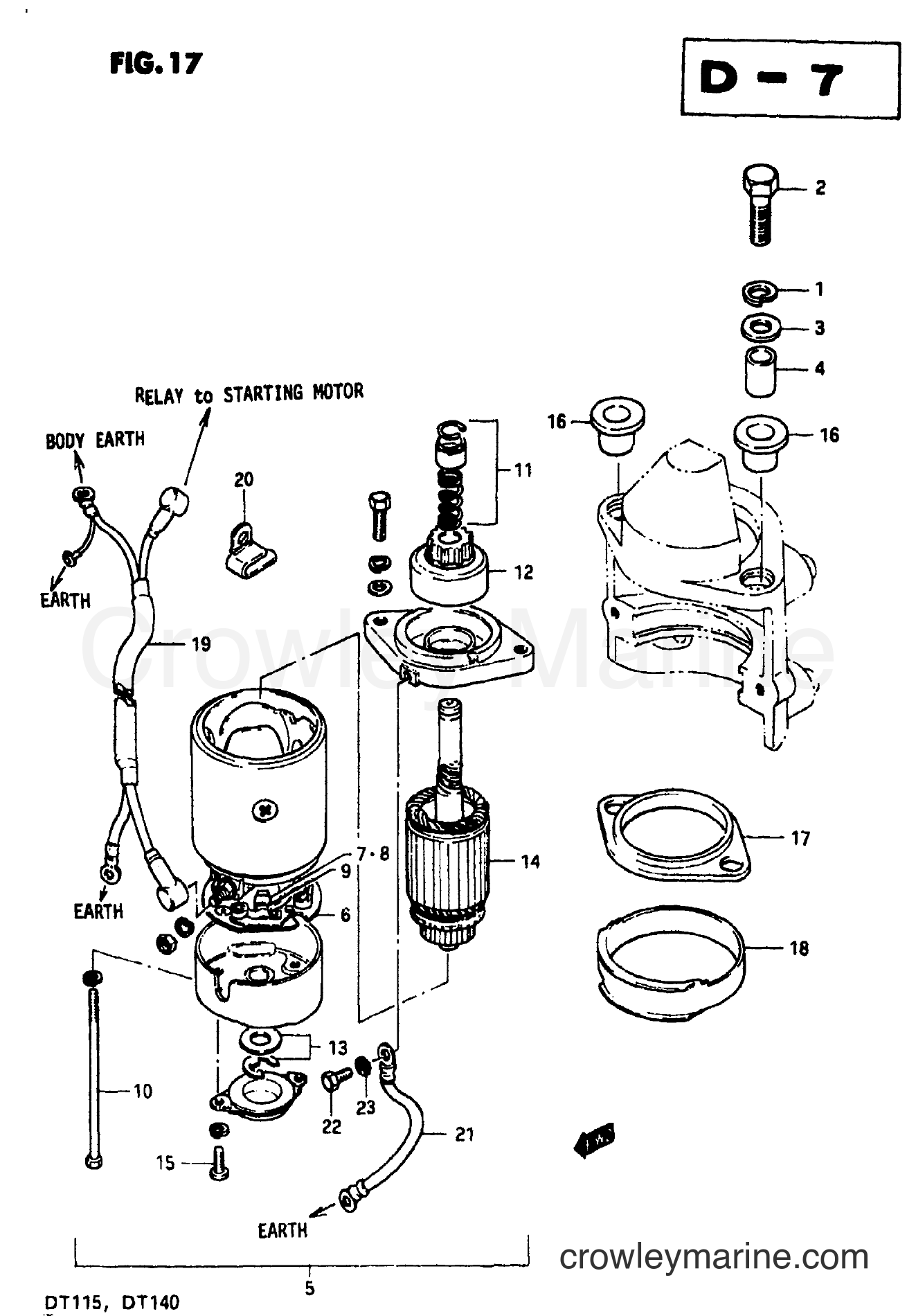 Suzuki Marine DT115 - STARTING MOTOR (MODEL VZ)