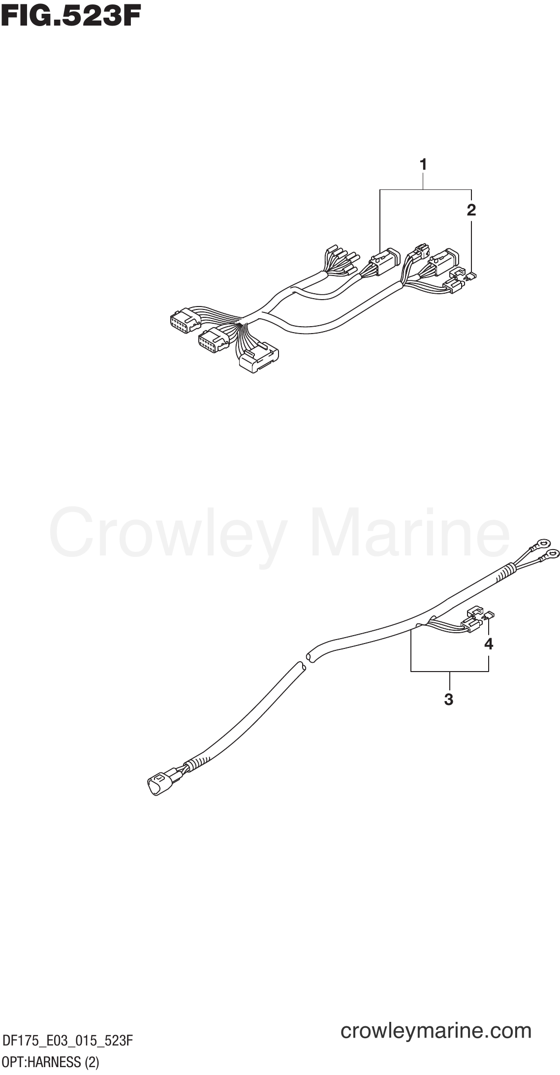 Suzuki Marine DF175T 51001~ - OPT:HARNESS (2) (DF175TG E03)