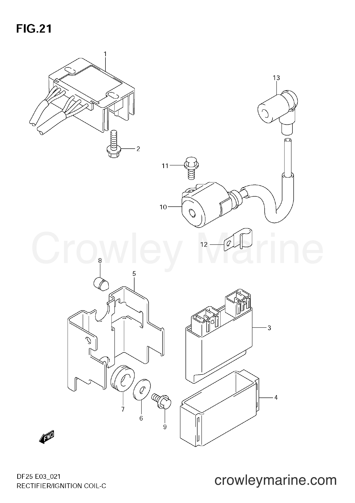 Suzuki Marine DF25 - RECTIFIER / IGNITION COIL