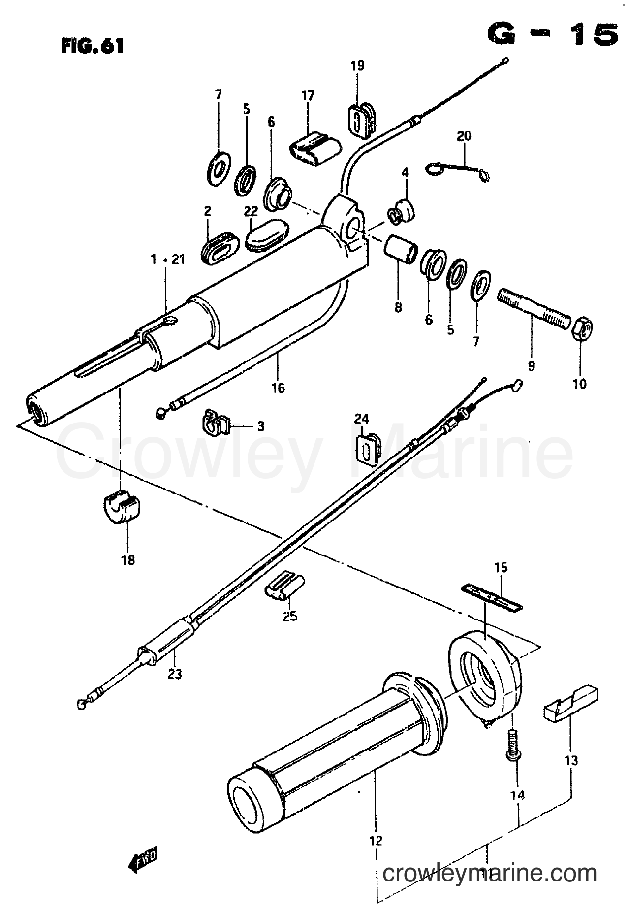 Suzuki Marine DT7.5 - HANDLE - GRIP
