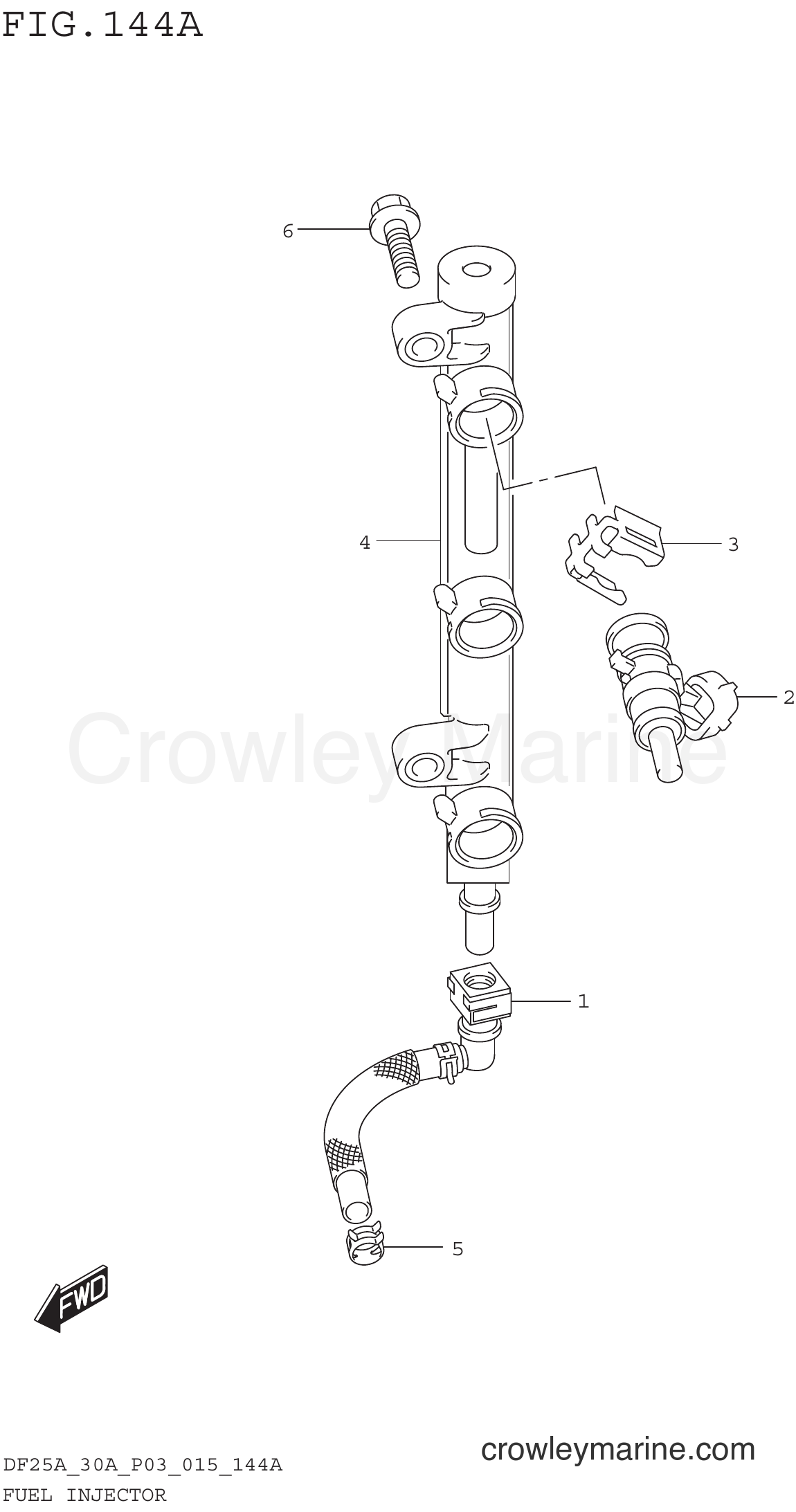 Suzuki Marine DF25A 510001~ - FUEL INJECTOR