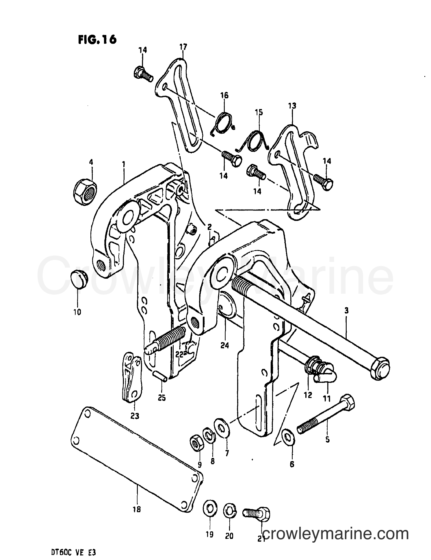 Suzuki Marine DT60 - CLAMP BRACKET