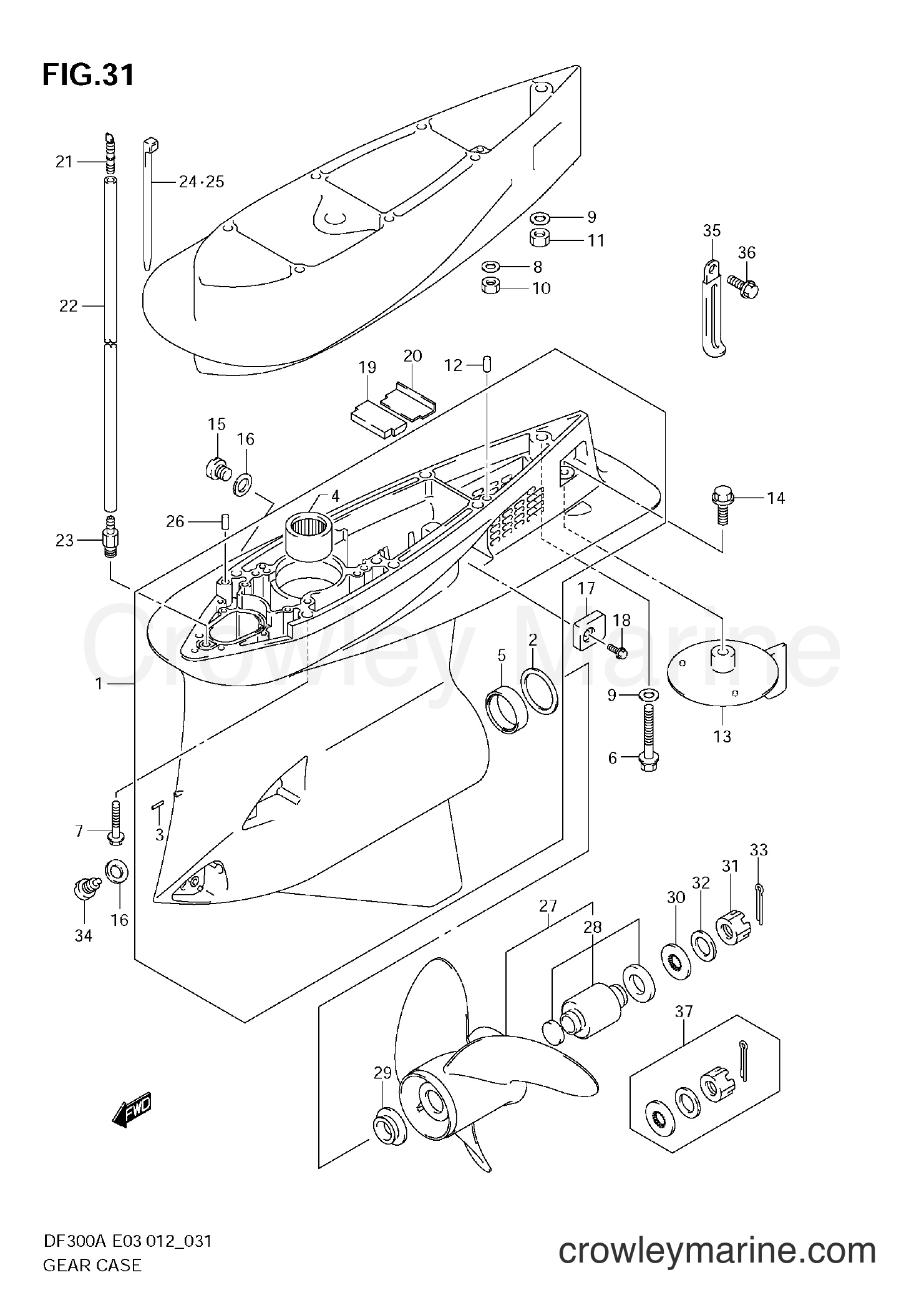 Suzuki Marine DF300AP 30002 - GEAR CASE