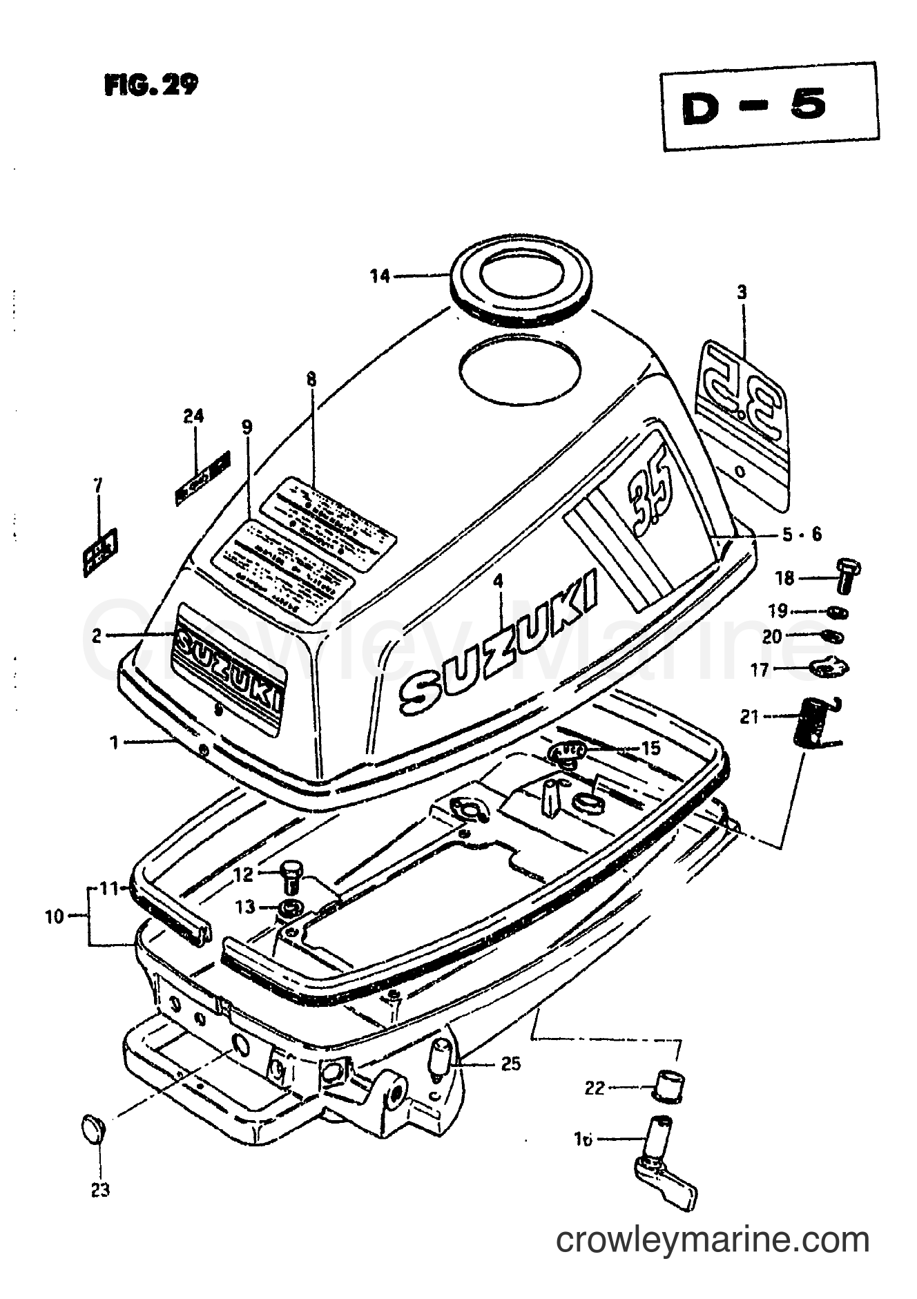 Suzuki Marine DT2 - ENGINE COVER