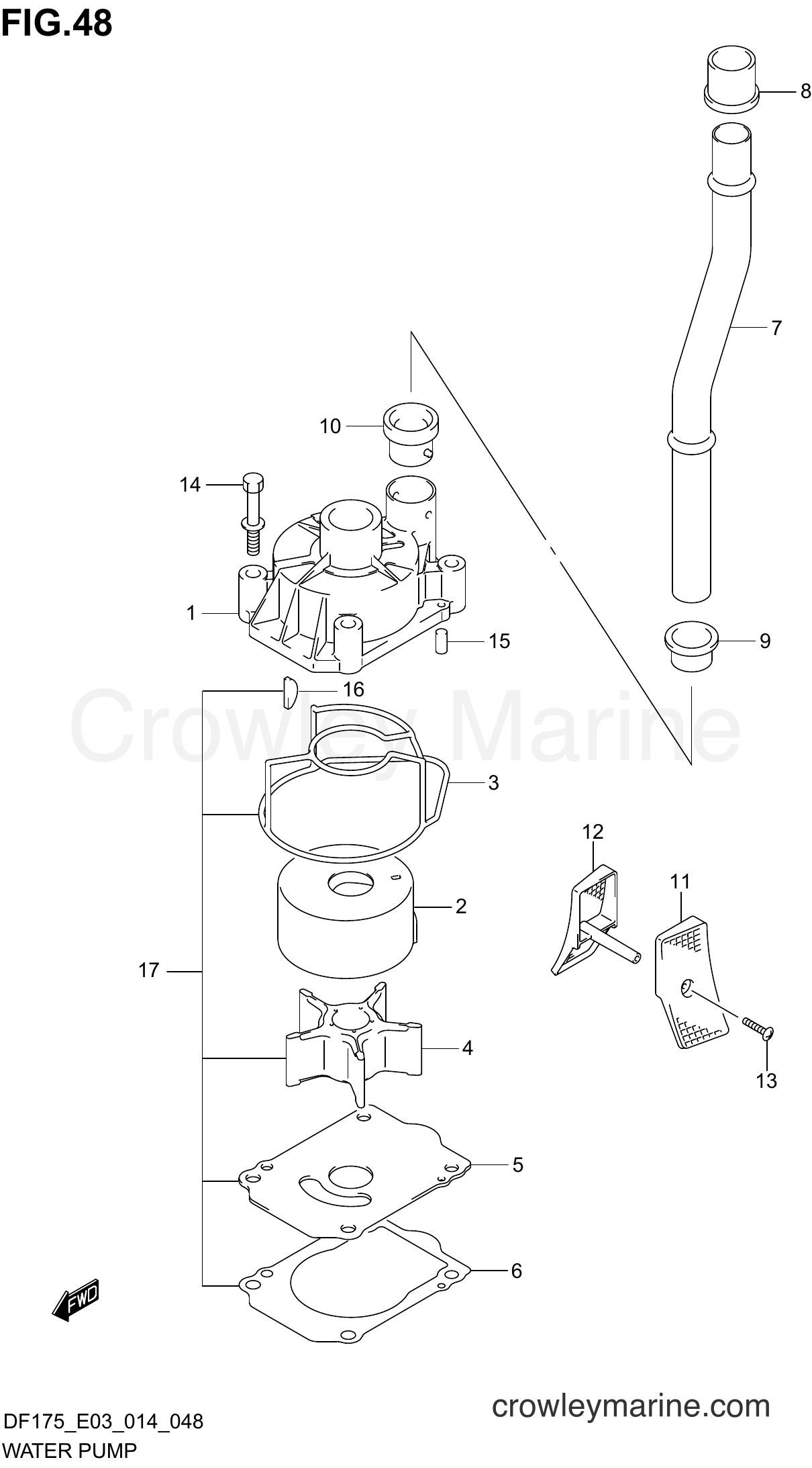 Suzuki Marine DF175TG 41001~ - WATER PUMP