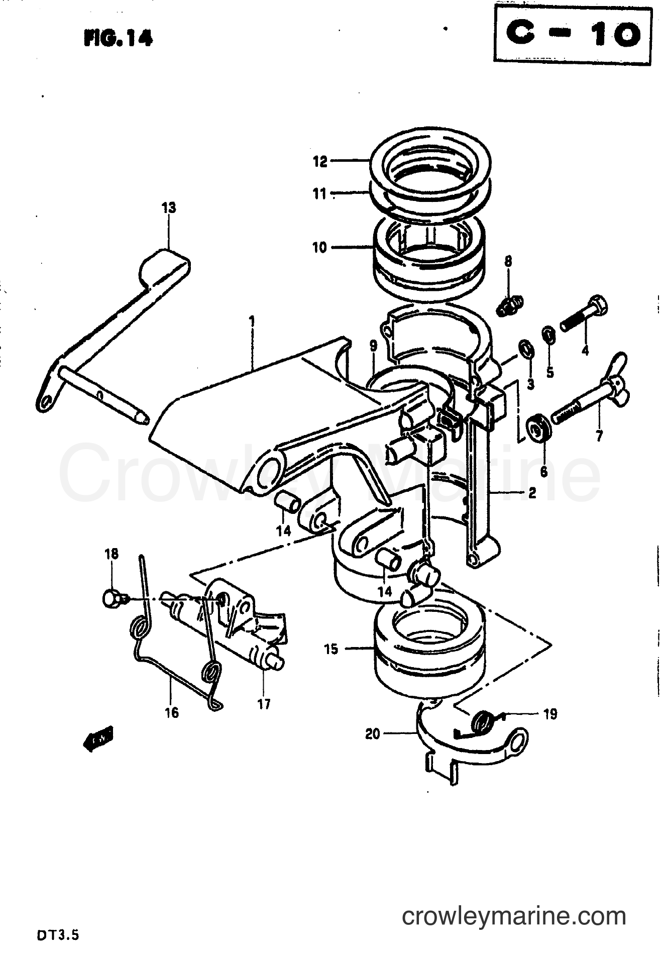 Suzuki Marine DT3.5 - SWIVEL BRACKET