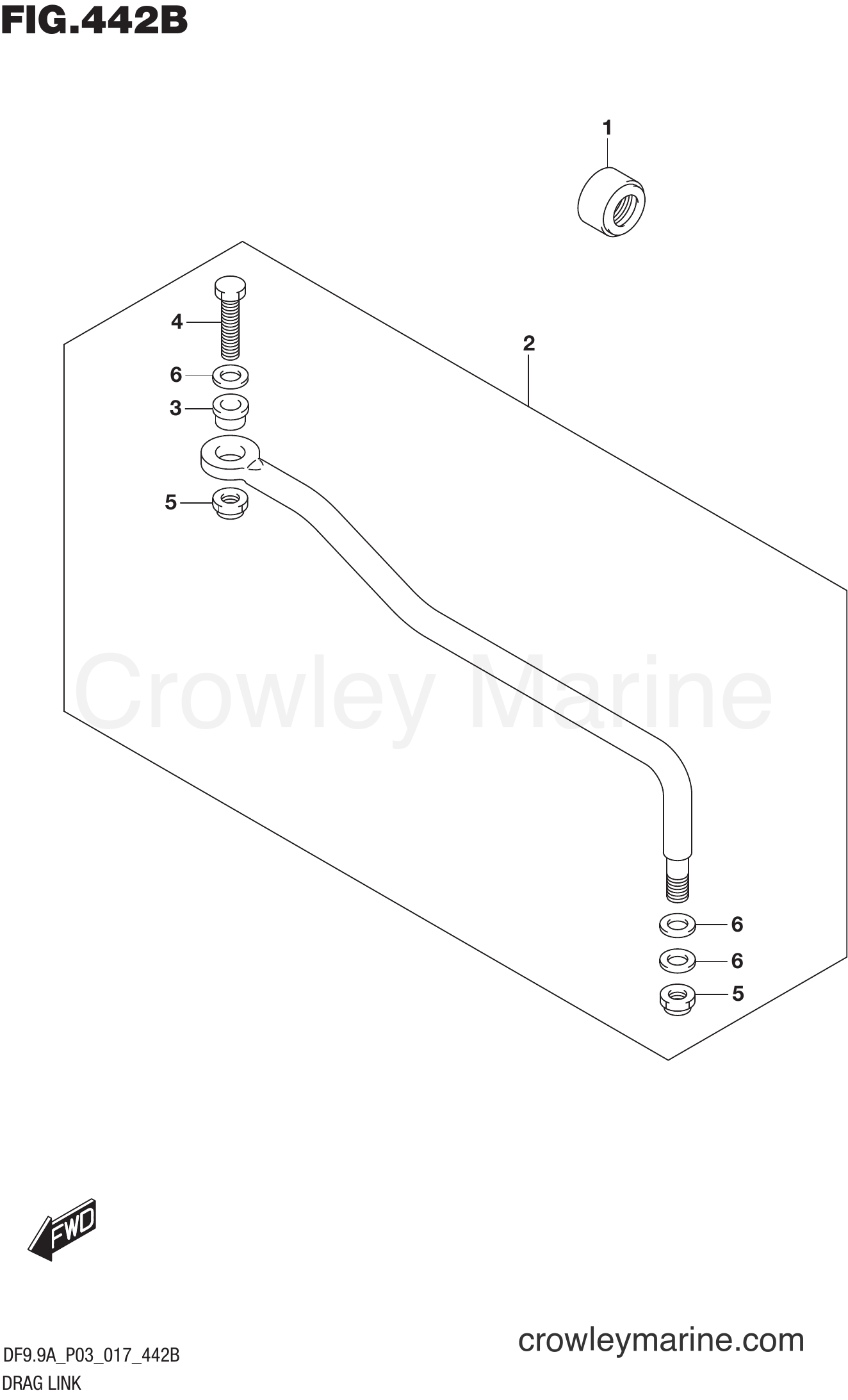 Suzuki Marine DF9.9A 710001~ - DRAG LINK (DF9.9AR P03)
