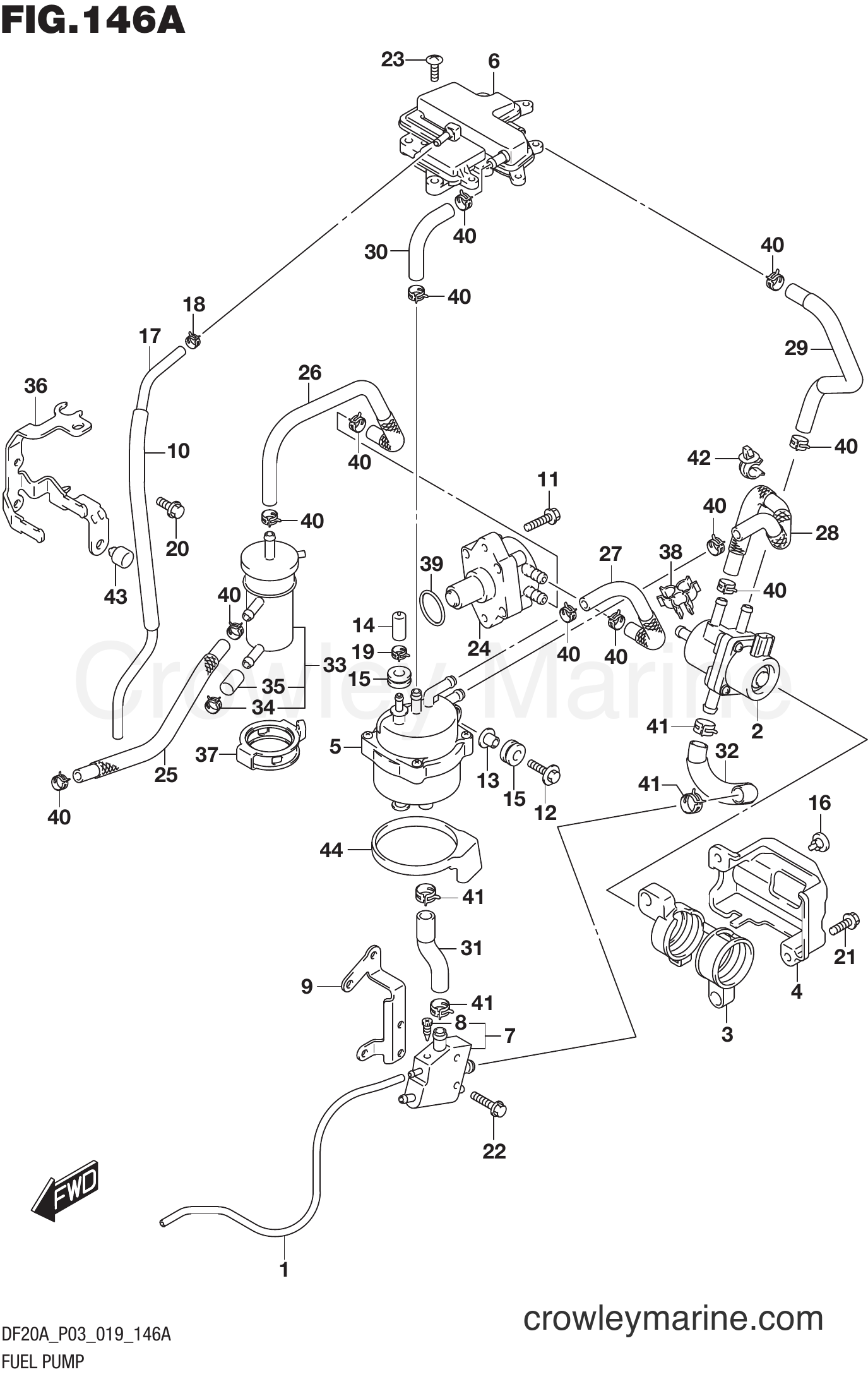 Suzuki Marine DF9.9BTH 910001~ - FUEL PUMP