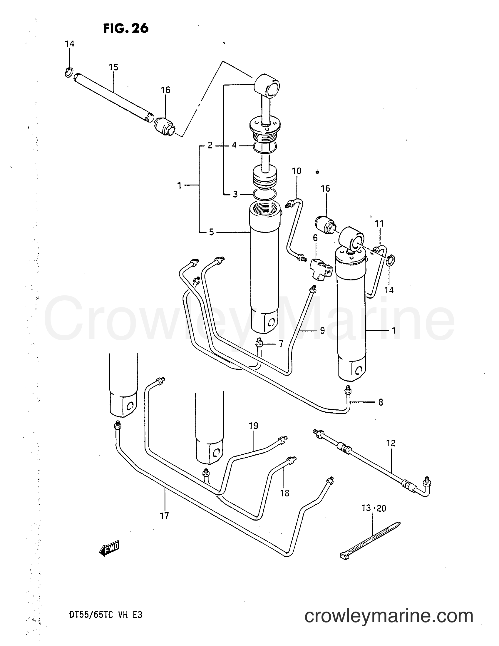Suzuki Marine DT65 - TRIM CYLINDER