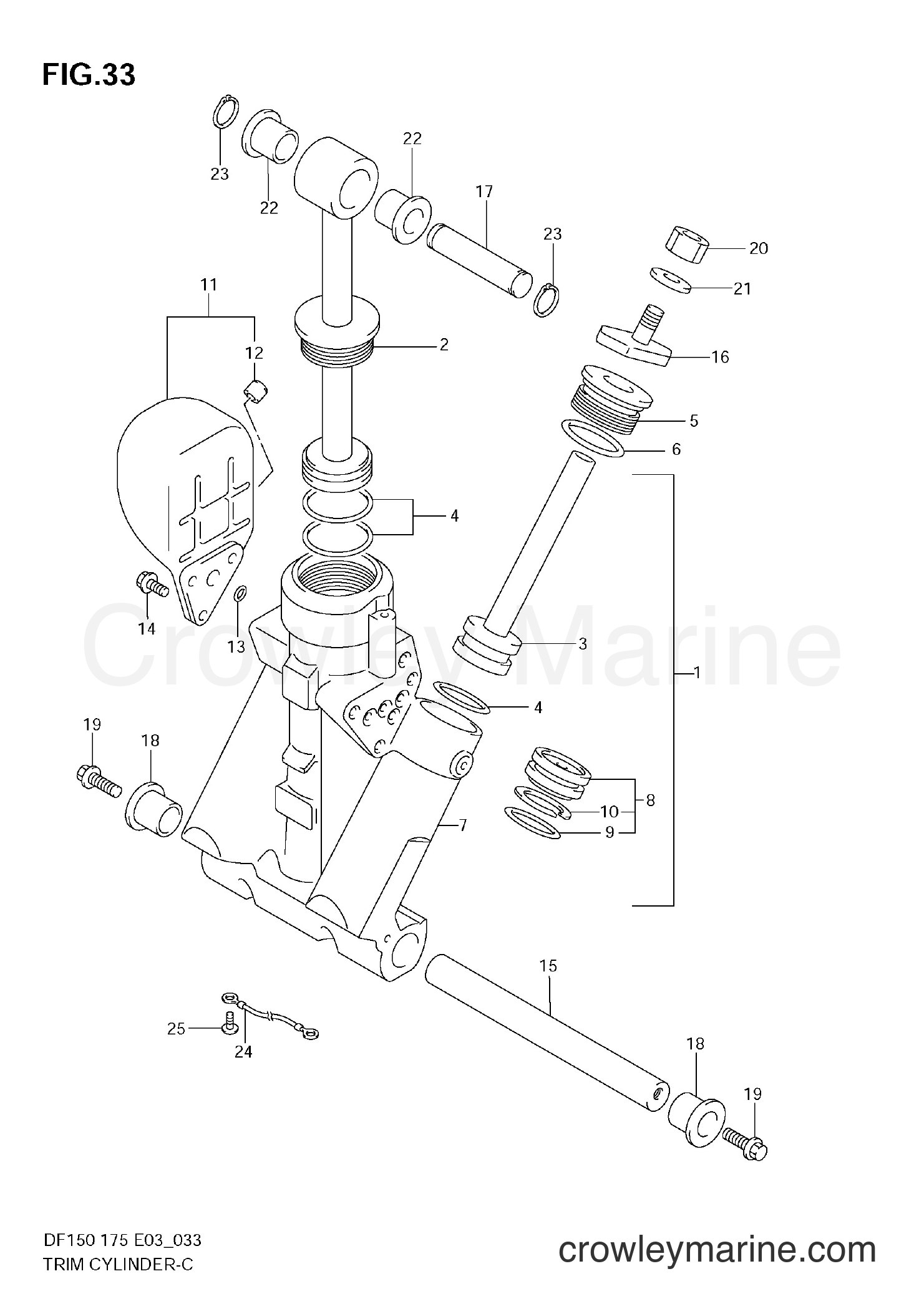 2006 Four-Stroke Outboard 150 - DF150 - TRIM CYLINDER