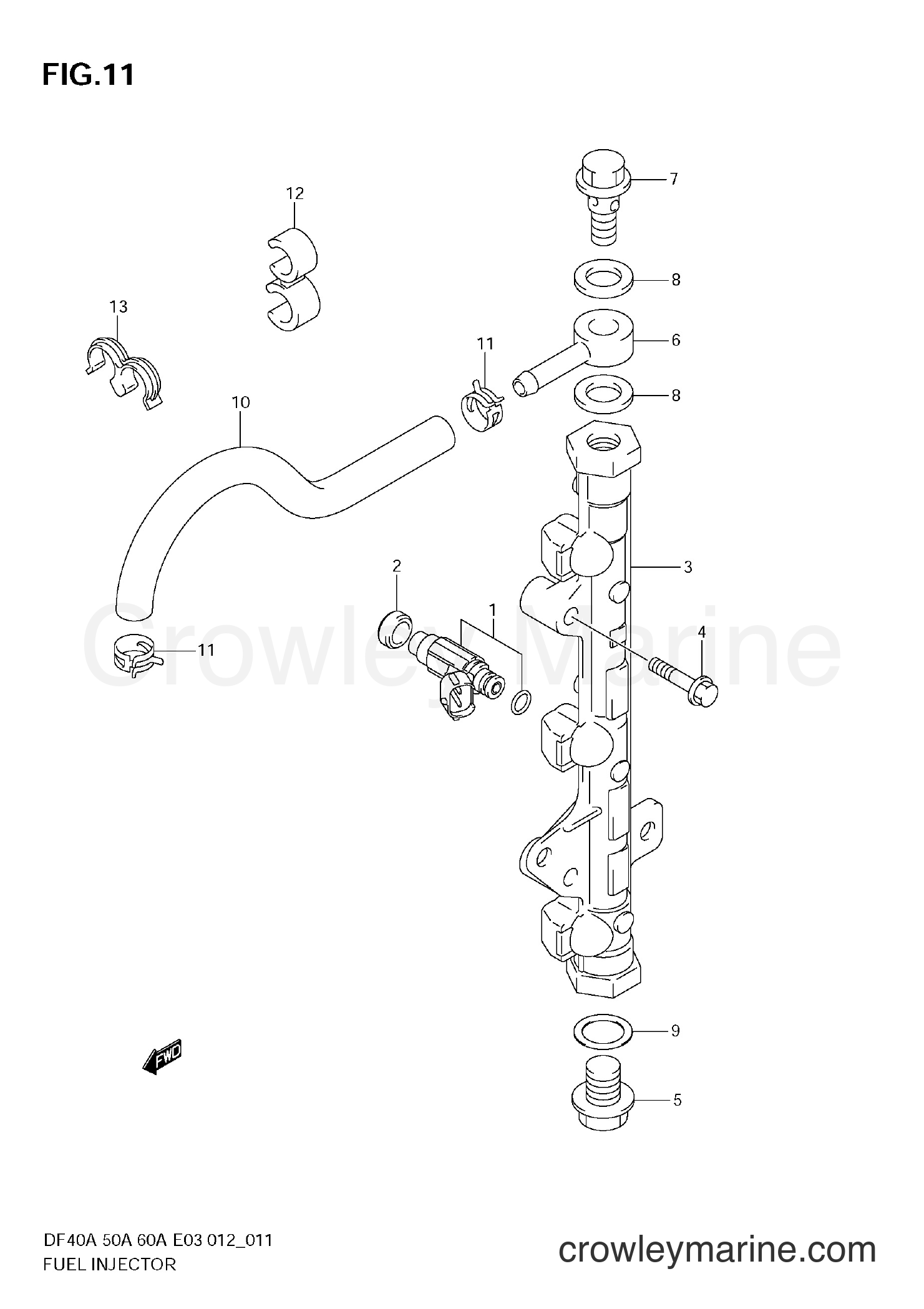 Suzuki Marine DF40A 210001~ - FUEL INJECTOR (DF60A E3)