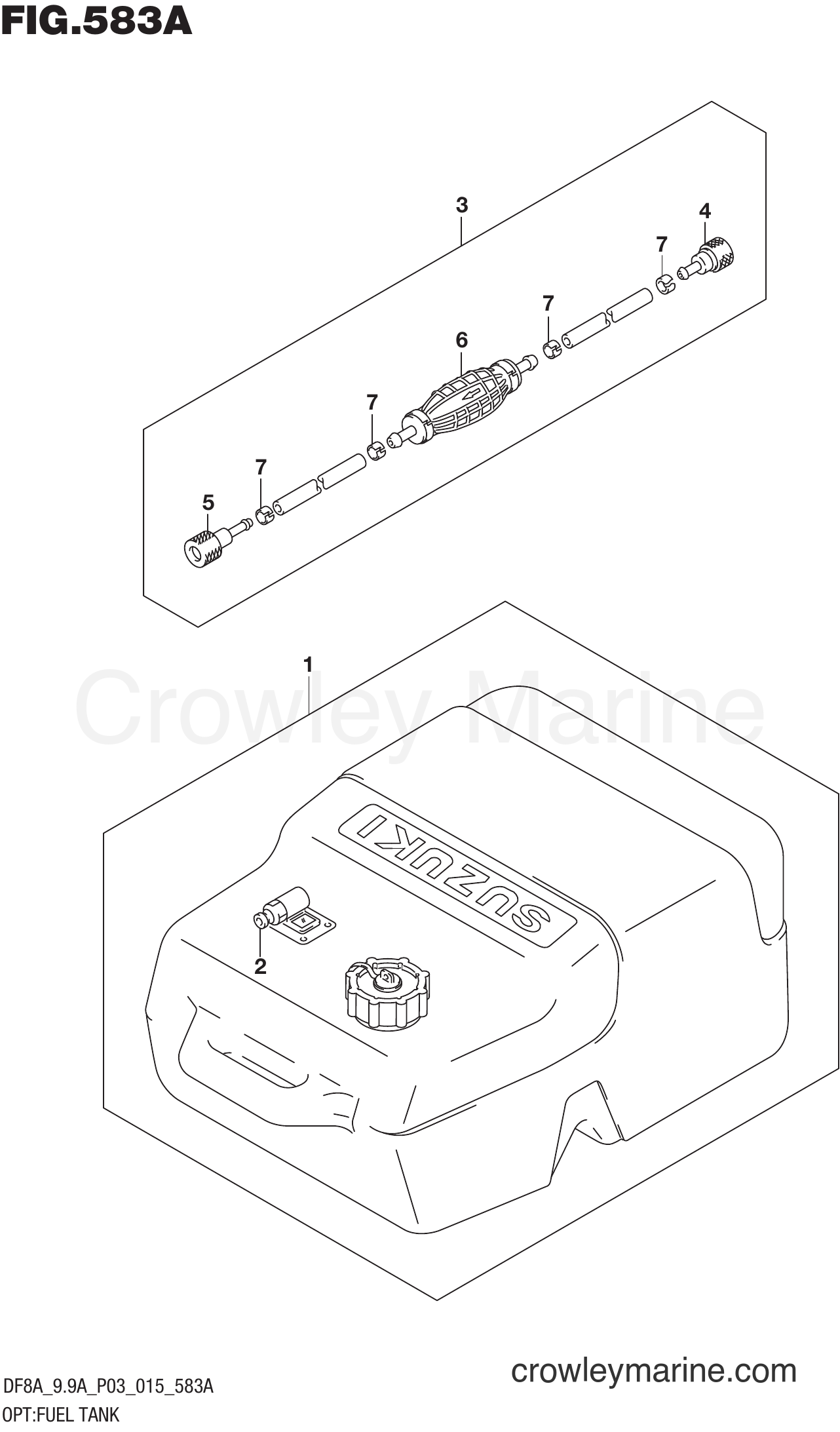 Suzuki Marine DF9.9A 510001~ - OPT:FUEL TANK