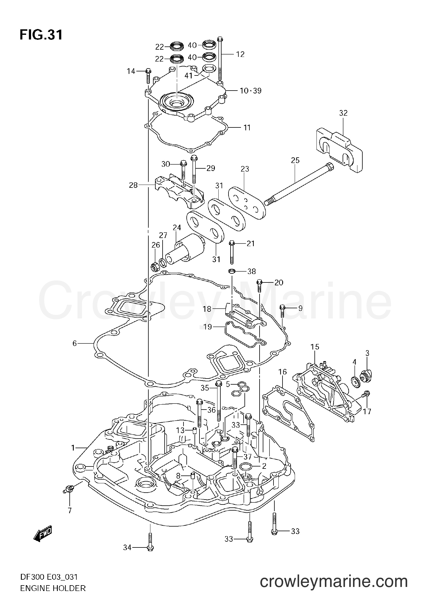 Suzuki Marine DF300 - ENGINE HOLDER