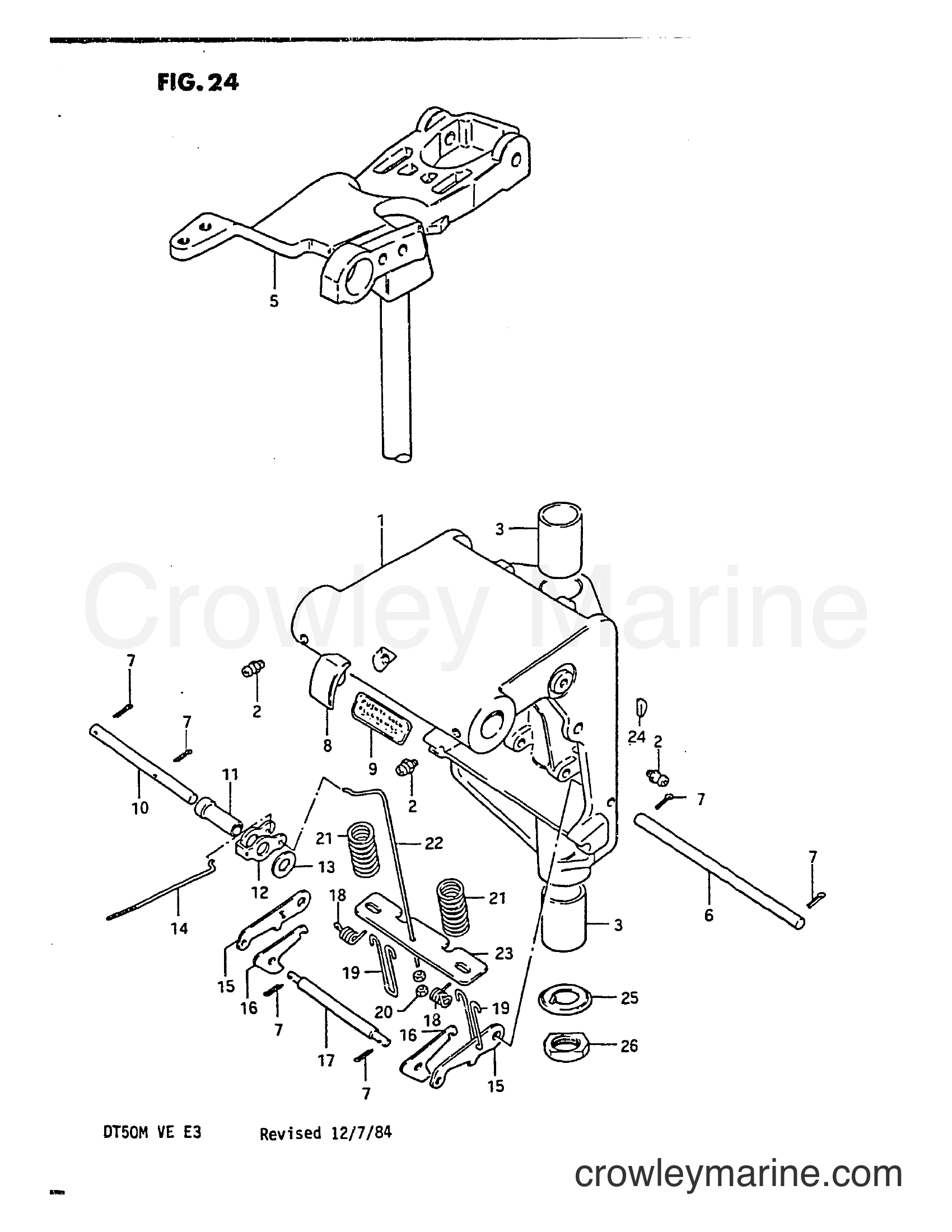 Suzuki Marine DT50M - SWIVEL BRACKET