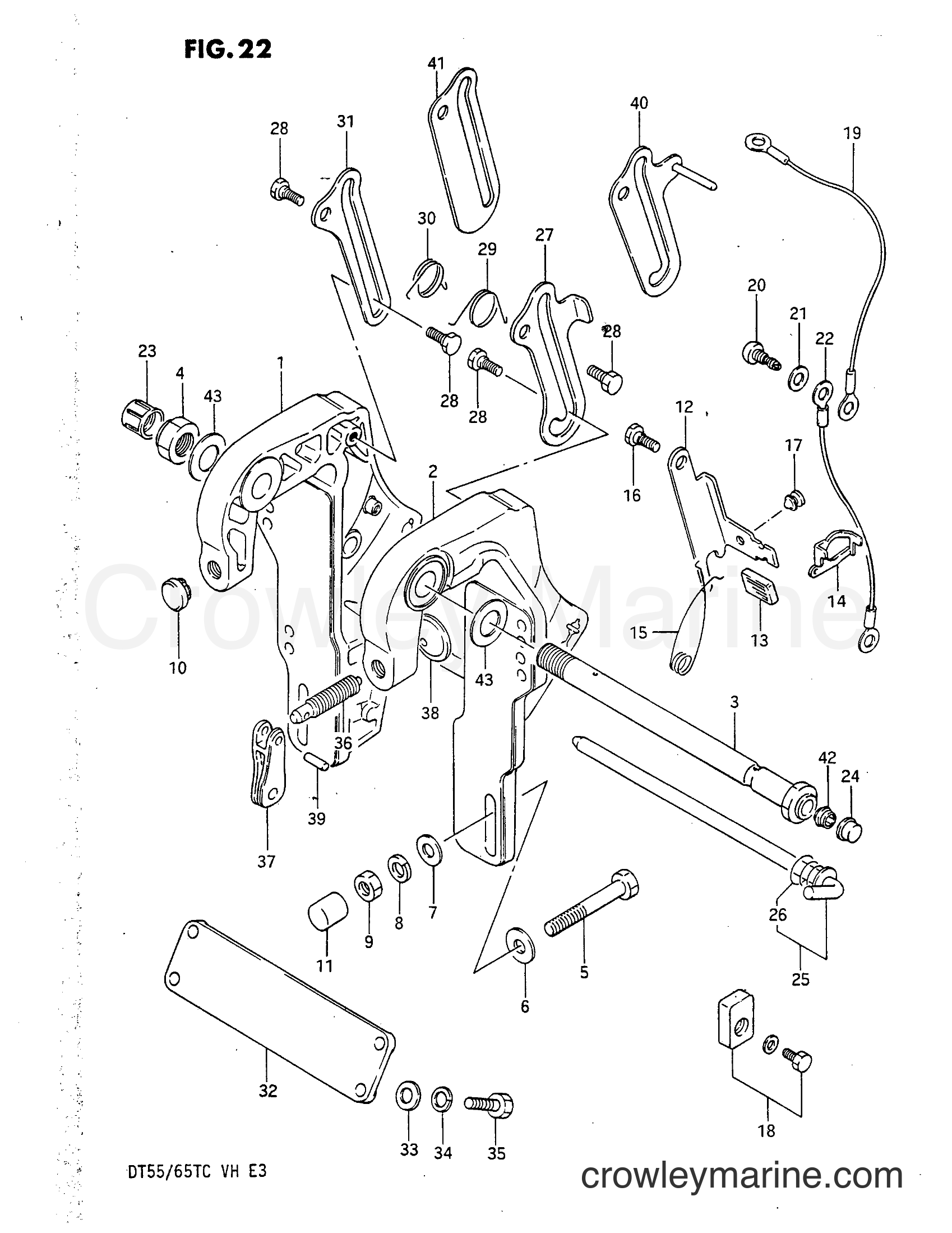 Suzuki Marine DT55 - CLAMP BRACKET