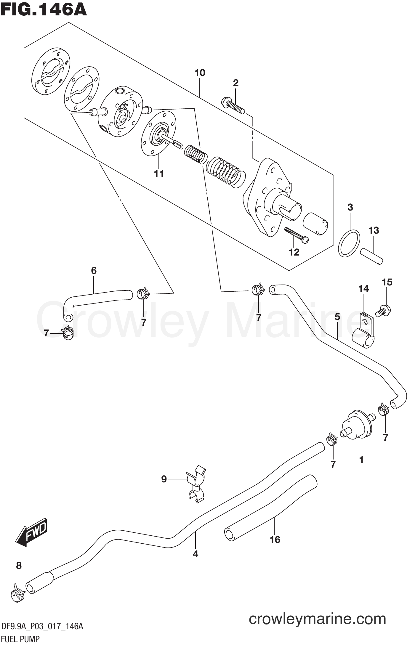 Suzuki Marine DF8AR 710001~ - FUEL PUMP