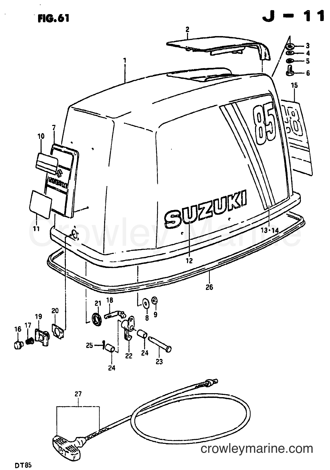 Suzuki Marine DT50M - ENGINE COVER