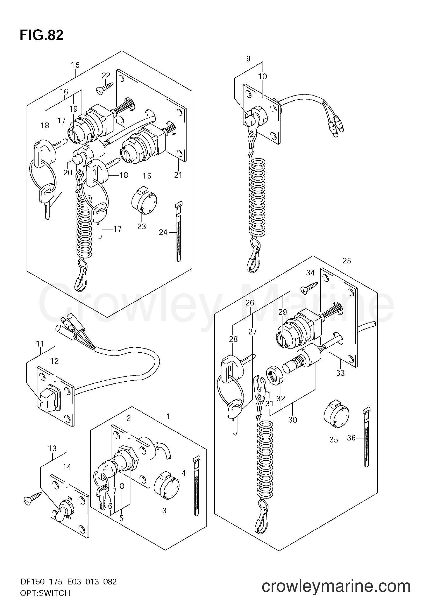 Suzuki Marine DF175 310001~ - OPT:SWITCH