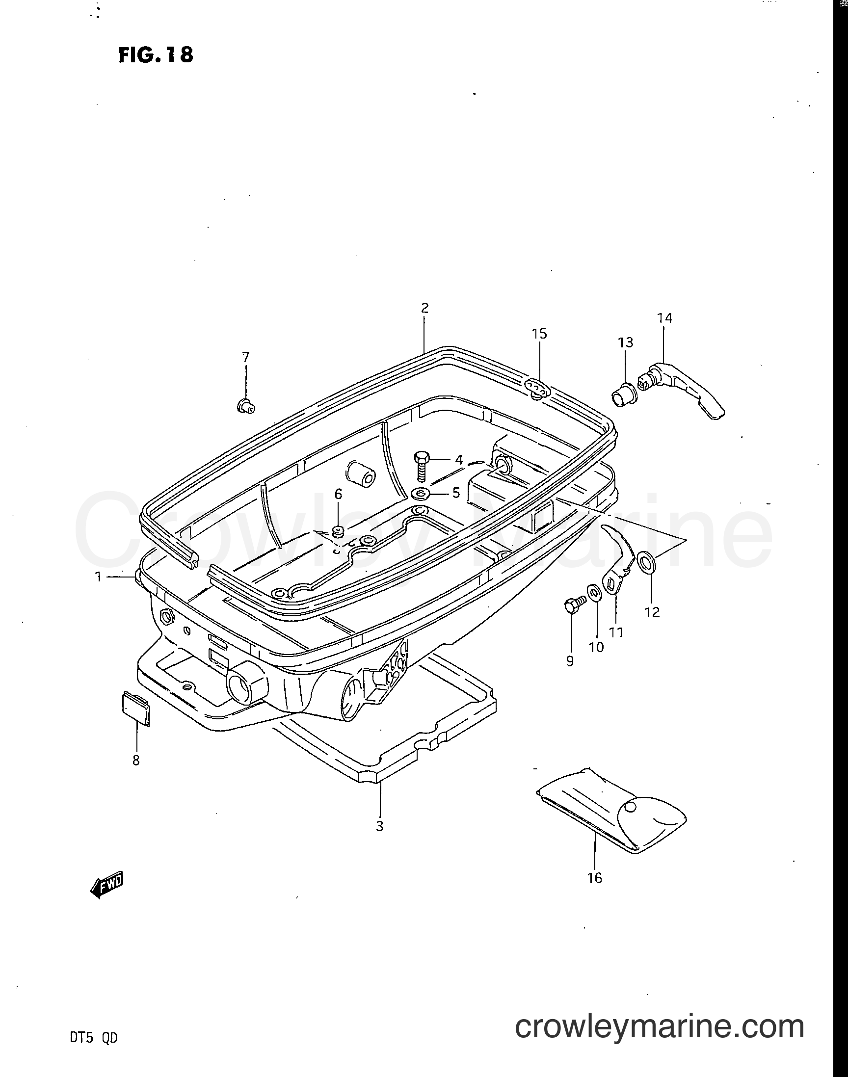 Suzuki Marine DT5 - LOWER COVER