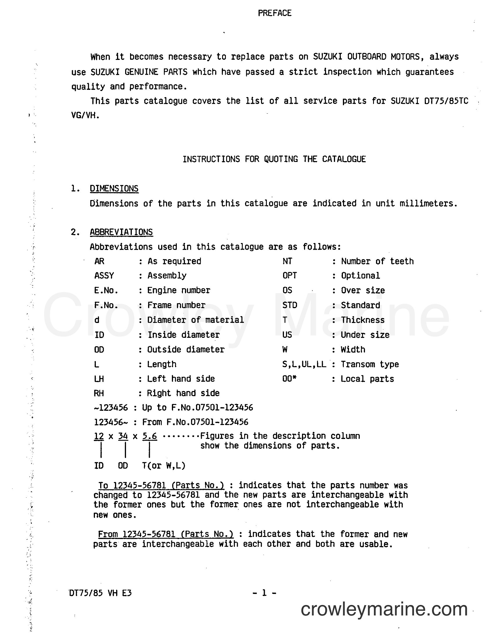 Suzuki Marine DT85 - PREFACE