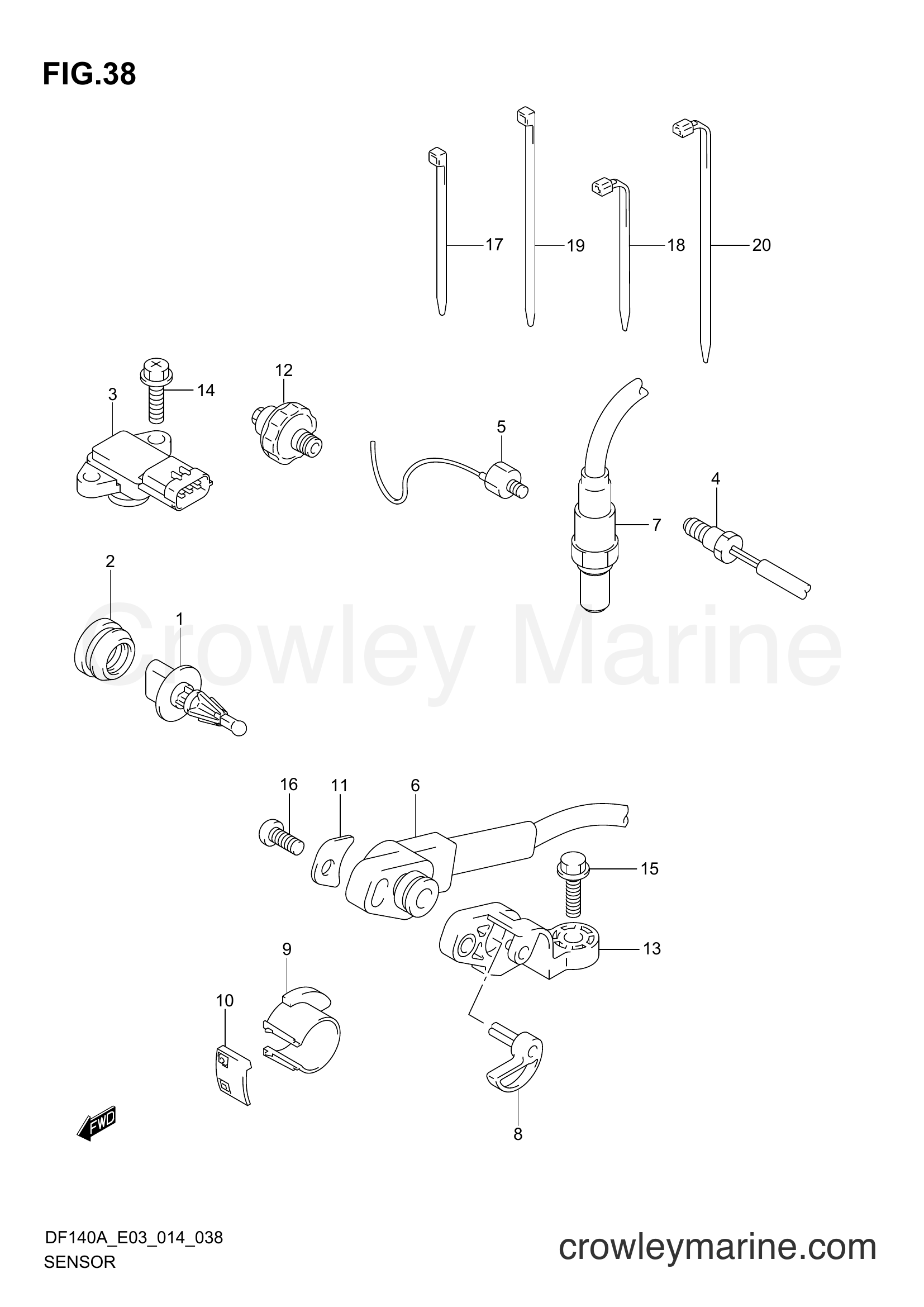Suzuki Marine DF100 410001~ - SENSOR (DF115AZ E03)