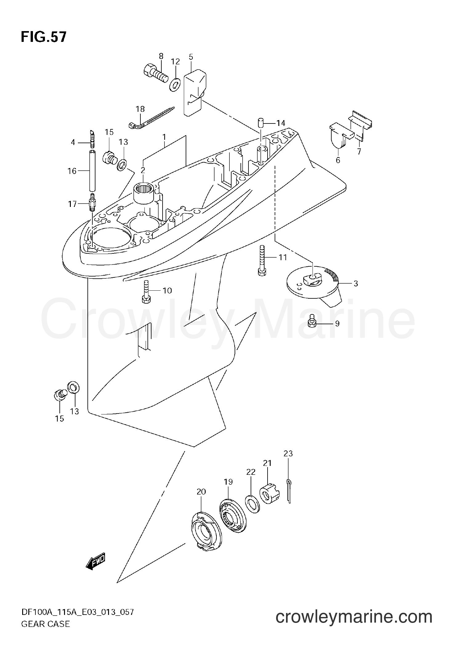 Suzuki Marine DF100A 310001~ - GEAR CASE (DF115AZ E03)