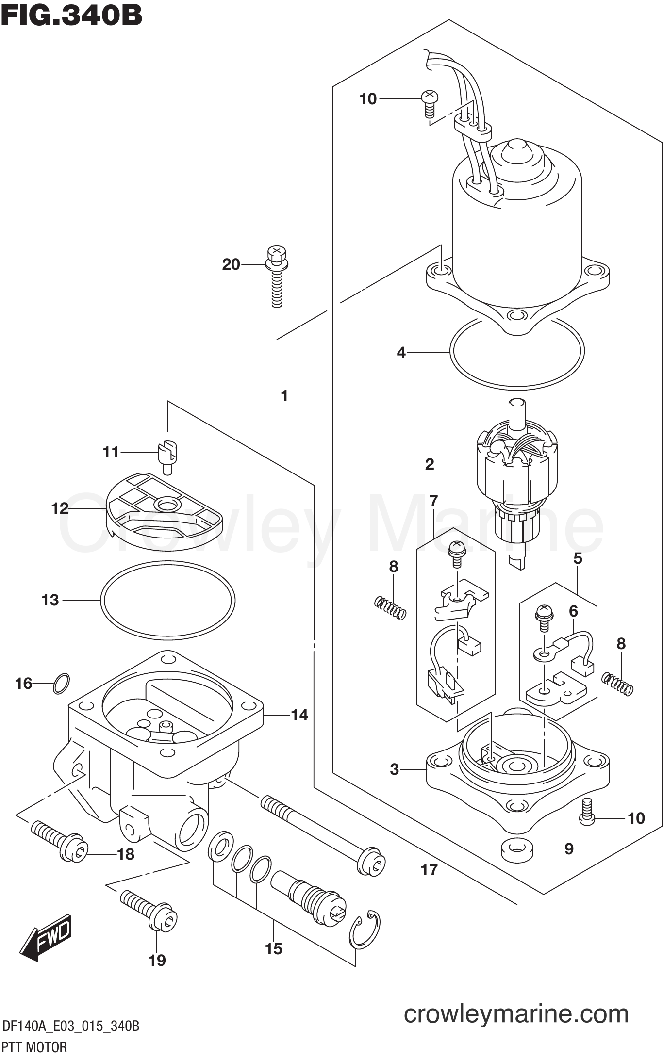 Suzuki Marine DF140AZ 510001~ - PTT MOTOR (DF115AT E03)