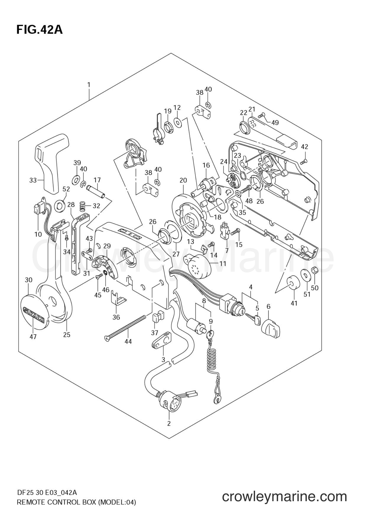 Suzuki Marine DF30 - REMOTE CONTROL BOX (MODEL:04)