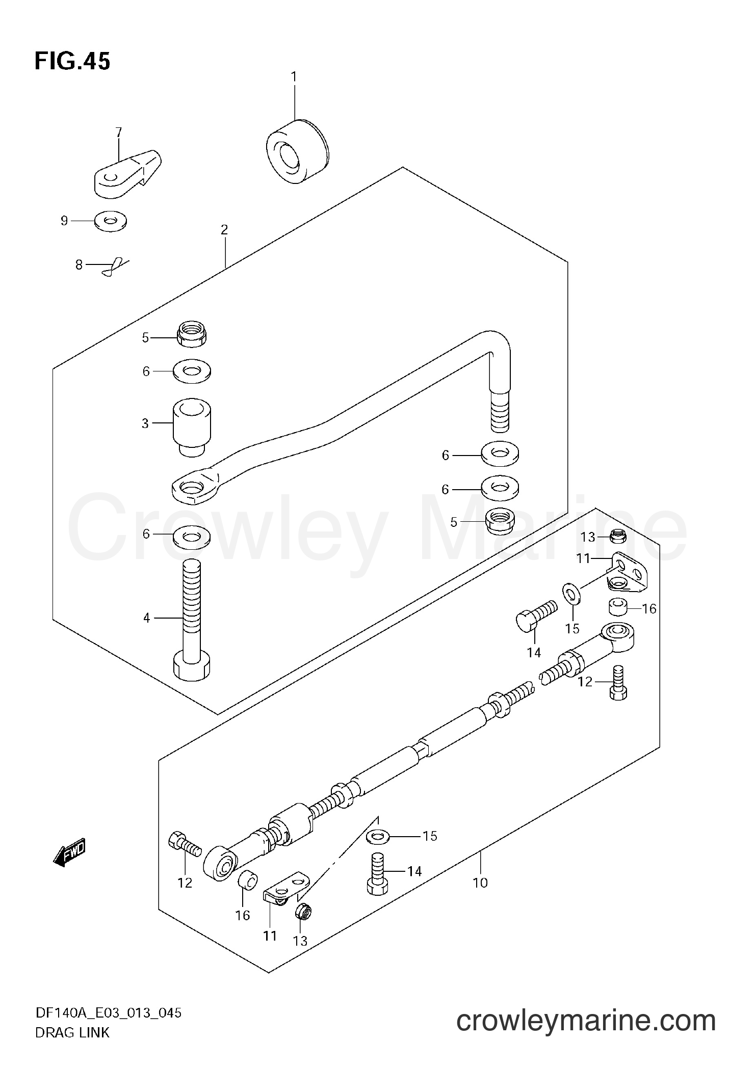 Suzuki Marine DF140A 310001~ - DRAG LINK