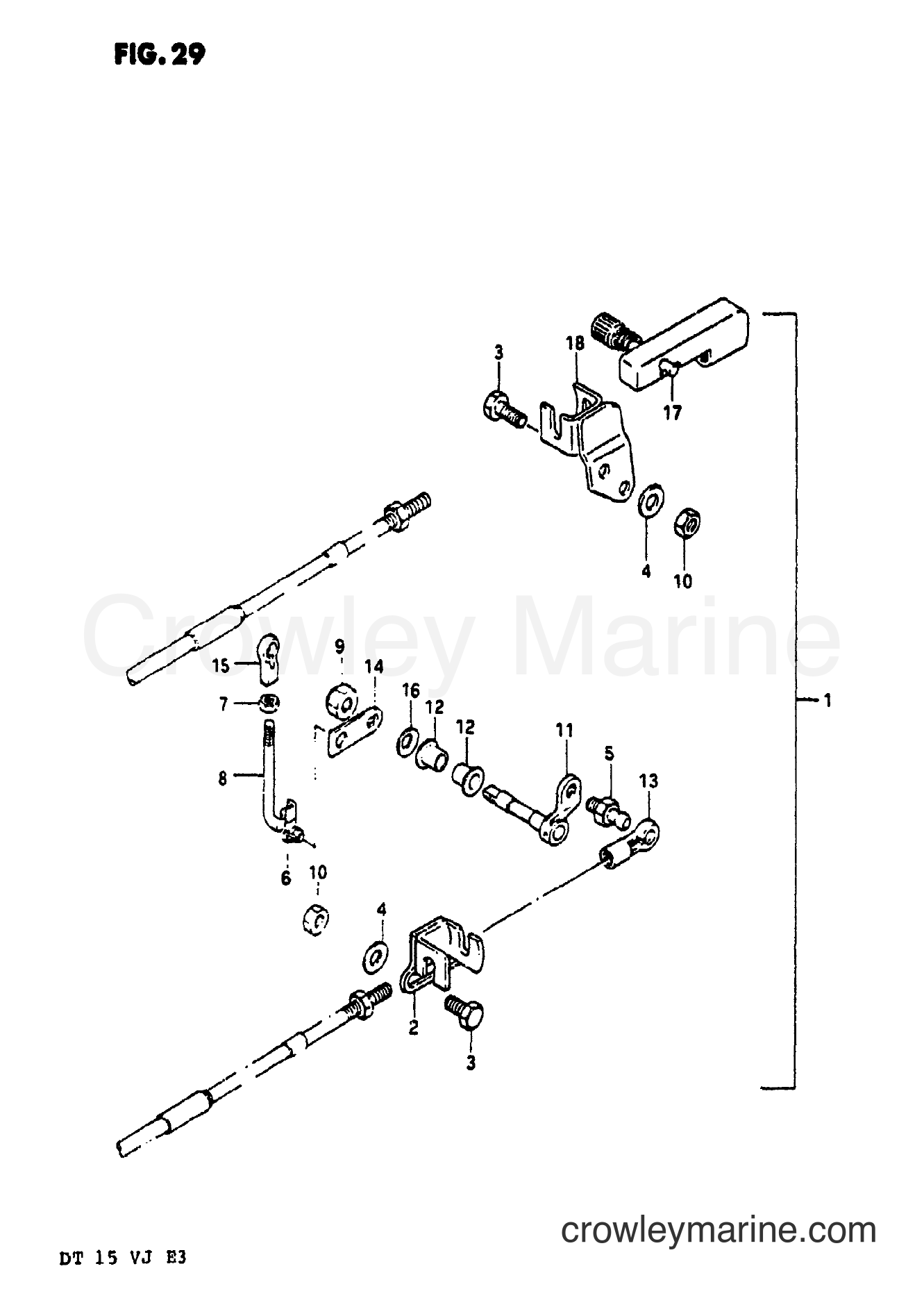 Suzuki Marine DT15 - OPTIONAL : REMOTE CONTROL PARTS