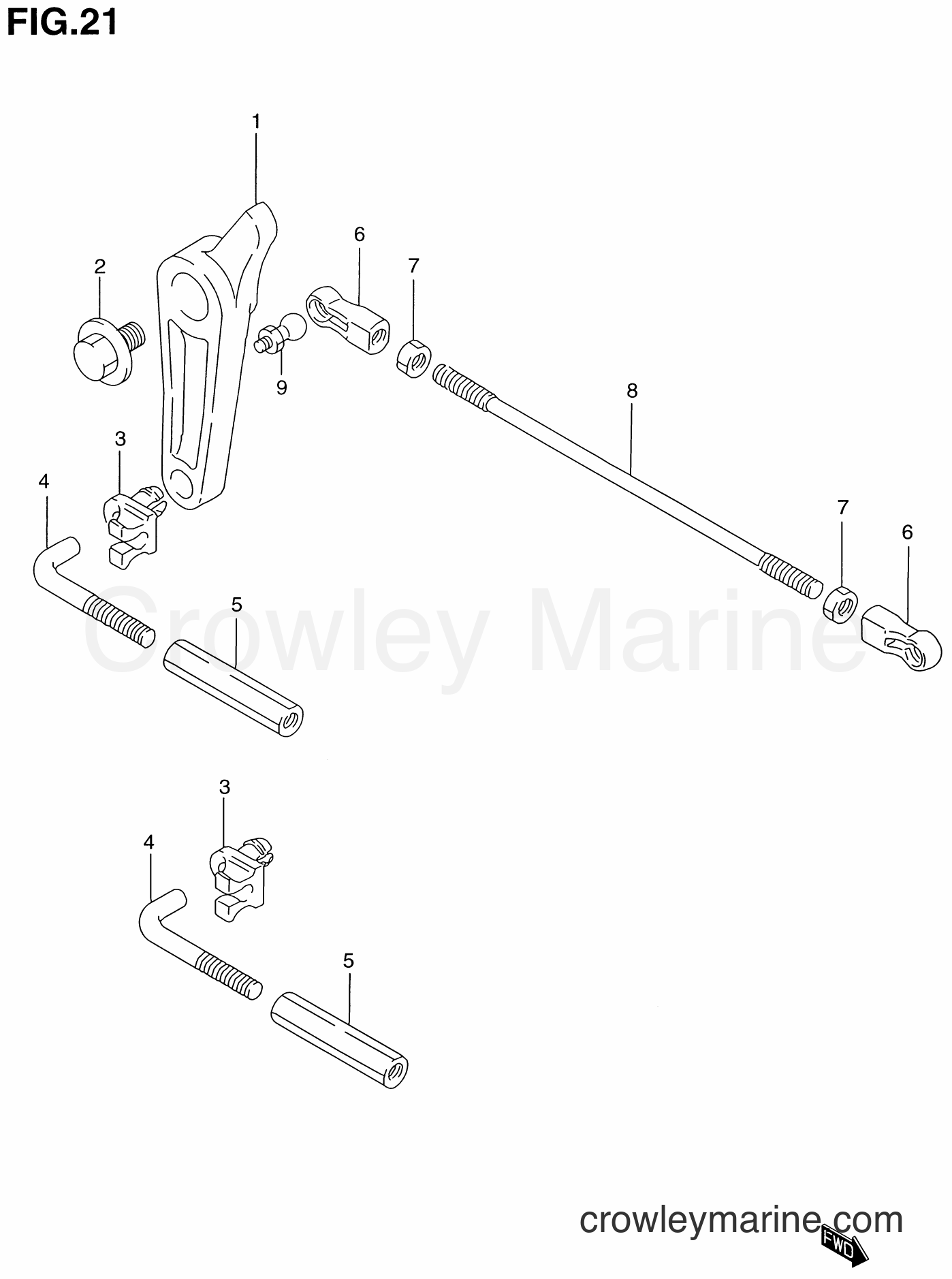 1986 Two-Stroke Outboard 115 - DT115 - THROTTLE LINK