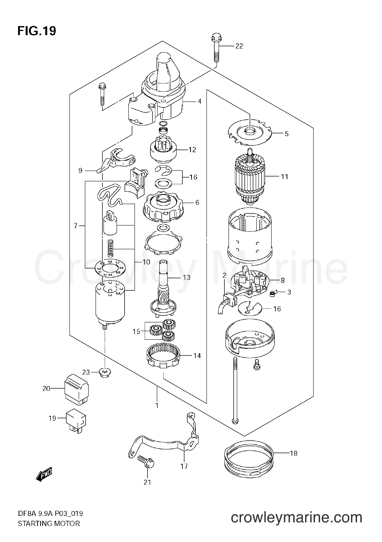 Suzuki Marine DF8A - STARTING MOTOR