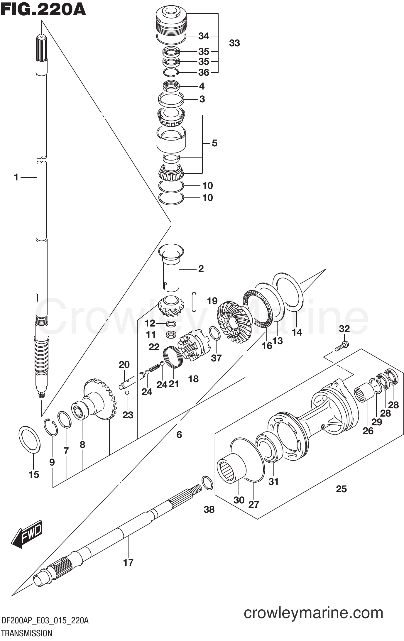 Suzuki Marine DF200AP 510001~ - TRANSMISSION
