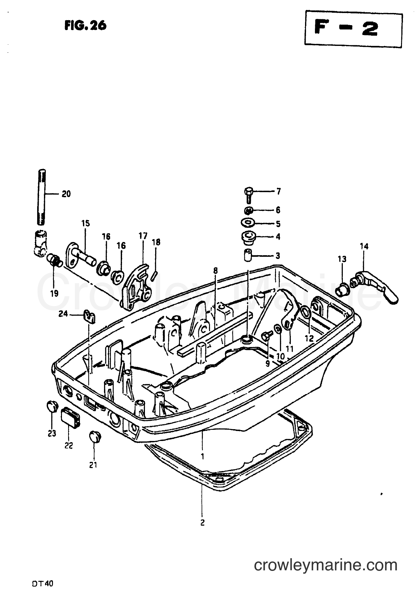 Suzuki Marine DT35 - LOWER COVER