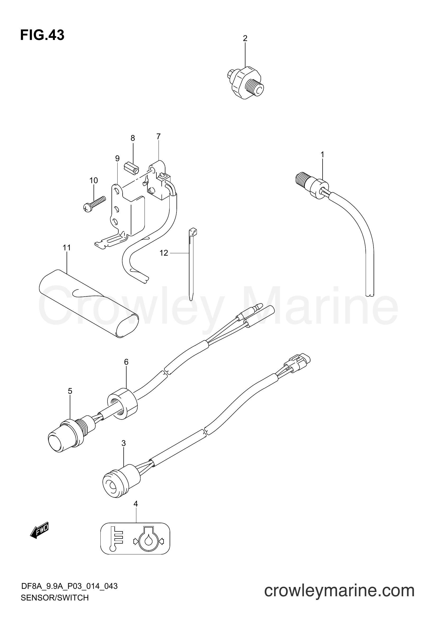 Suzuki Marine DF9.9A 410001~ - SENSOR/SWITCH (DF9,9A P03)