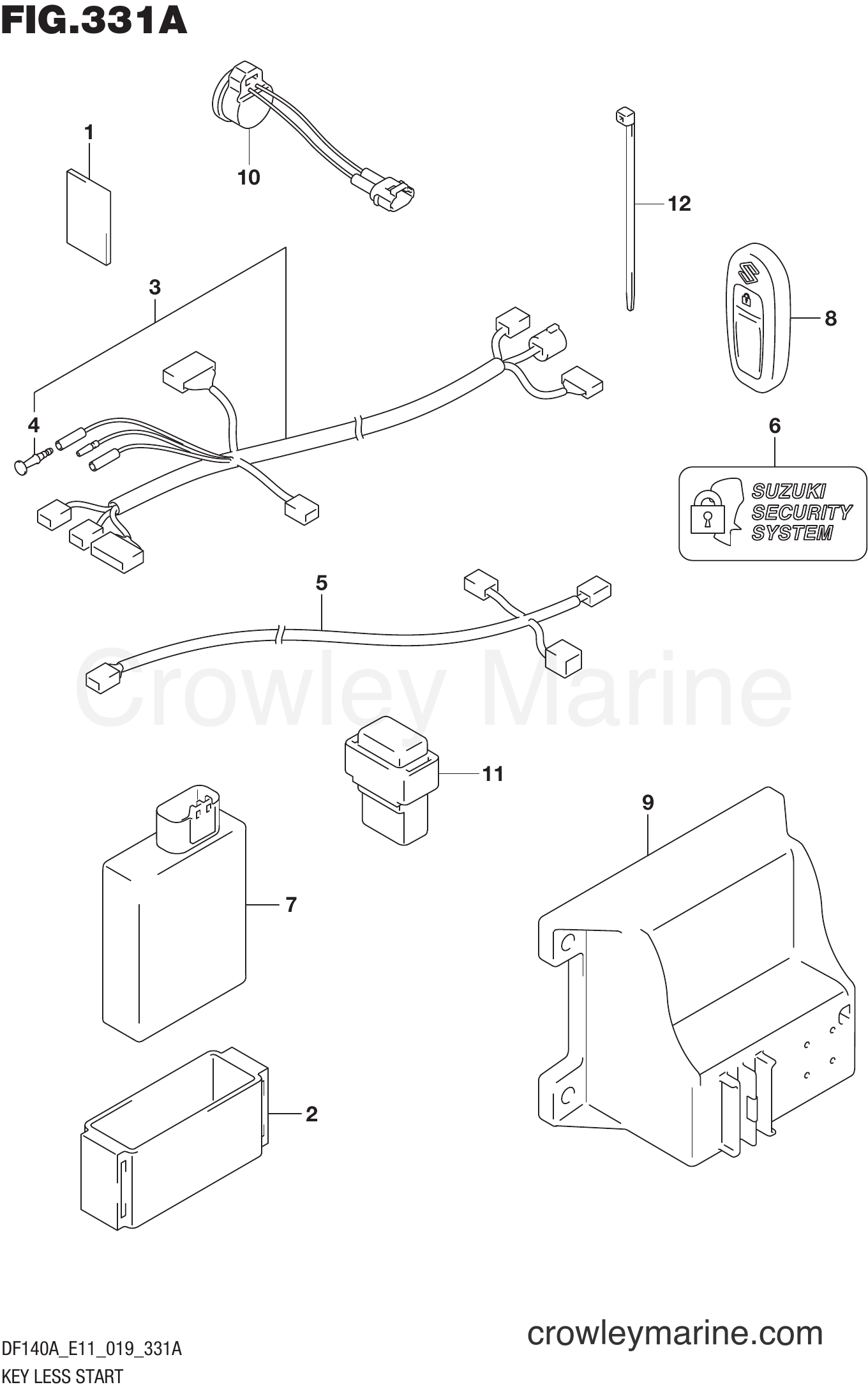 Suzuki Marine DF100AT 910001~ - KEY LESS START (DF100AT E11)(DF115AT E11)(DF140AT E11)